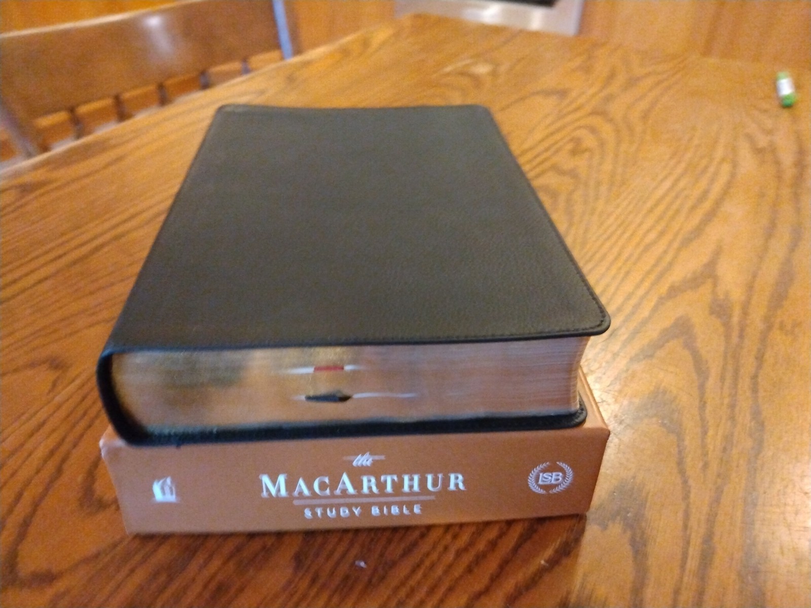 MacArthur Study Bible~ Black Genuine Leather Indexed ~Retail $174.99~2nd Ed.