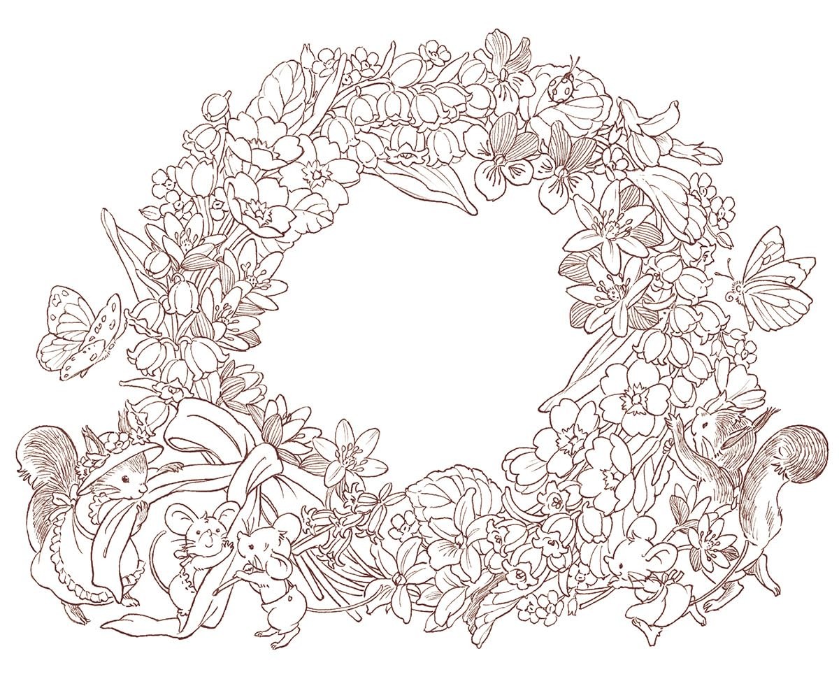 (ダウンロード特典付)こだわり塗り絵シリーズ 季節のリース Seasonal Wreaths of plants (Paperback) (UK IMPORT)