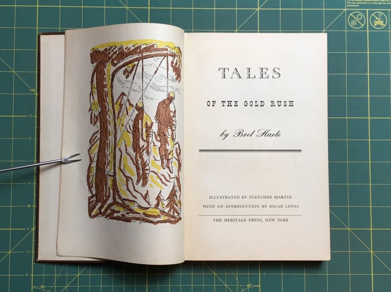 1944 TALES OF THE GOLD RUSH BY BRET HARTE 223 PAGES NICE BOOK
