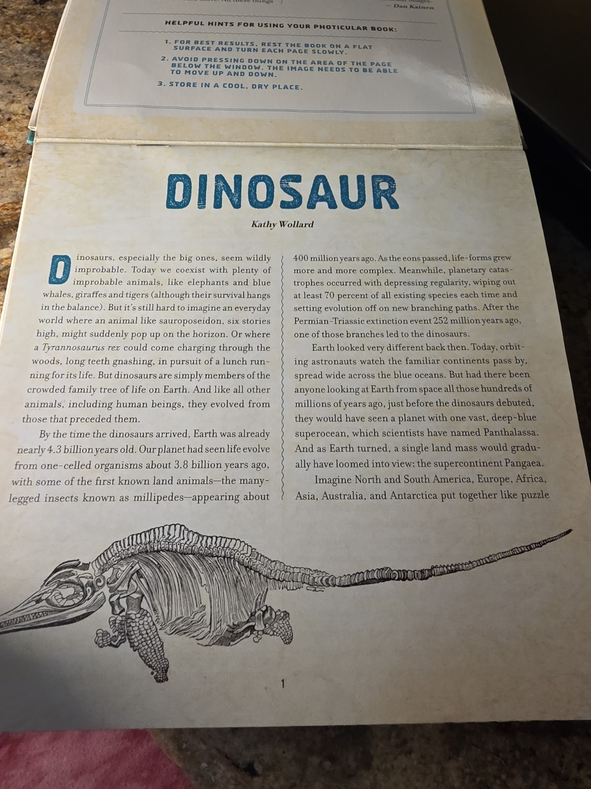 Dinosaur Photicular Hardcover Book Created By Dan Kainen & Kathy Wollard