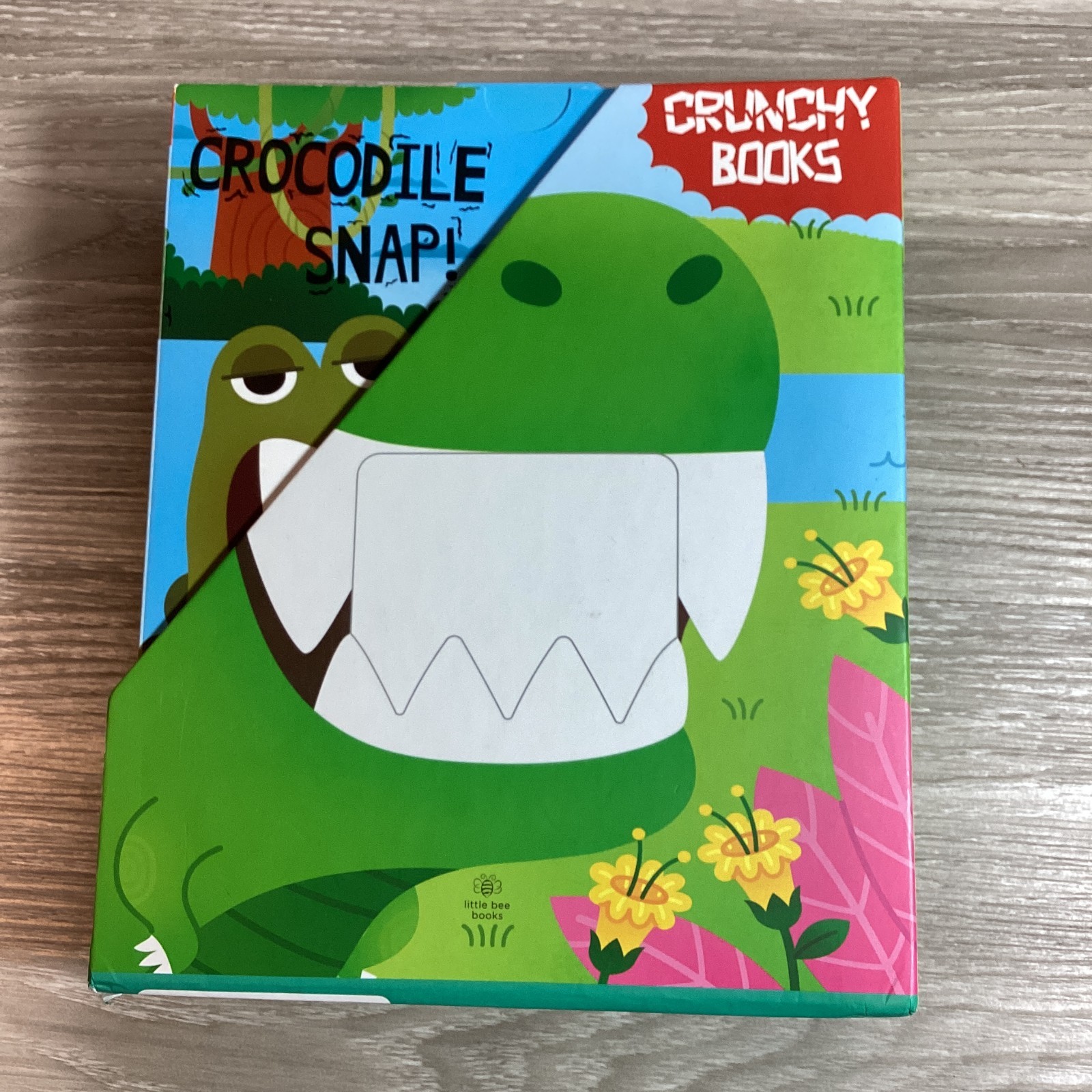 Little Bee Crunchy Books 4 Interactive Board Book Box Set Shark Bite Dino Chomp
