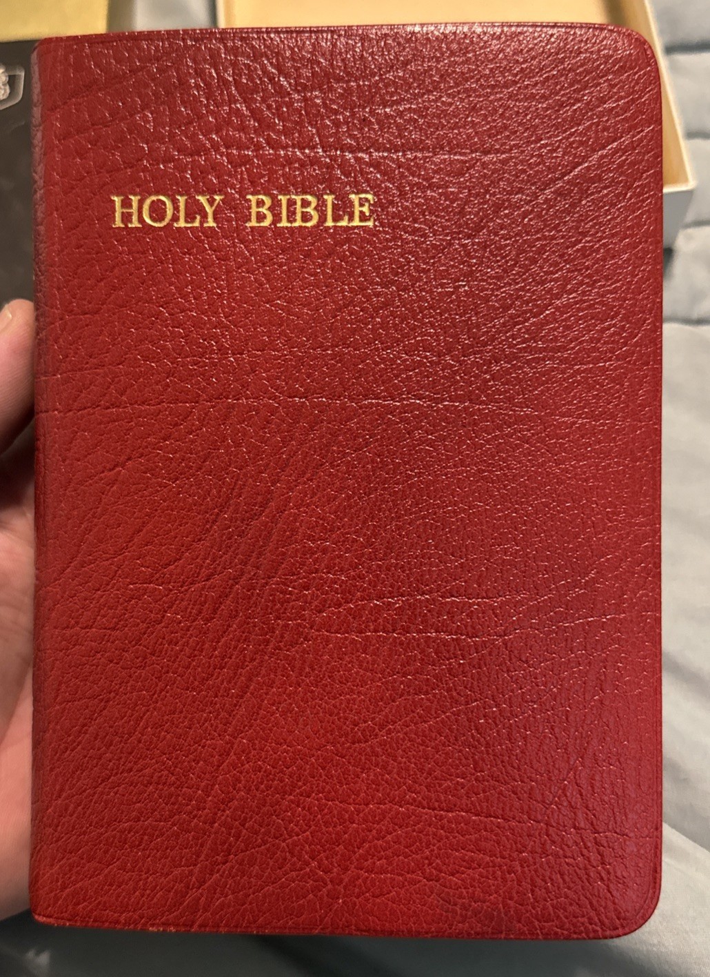 Vtg Cambridge Bible King James Calfskin Red Letter 73xrl Burgundy EUC