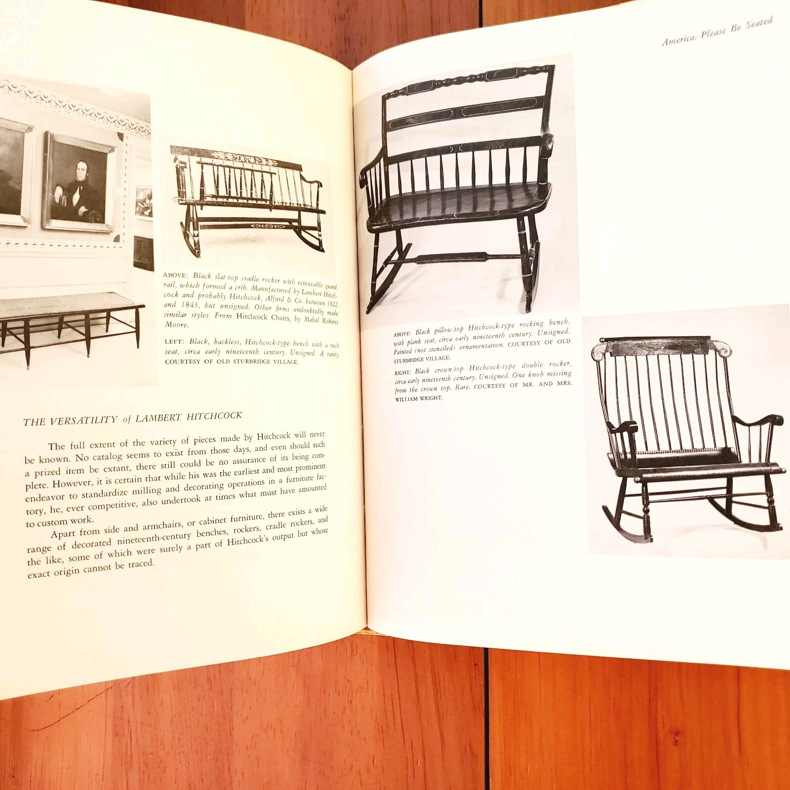 True 1st Ed FINE The Hitchcock Chair John T Kenney HC DJ 1971 411 Photos 8.5×11″
