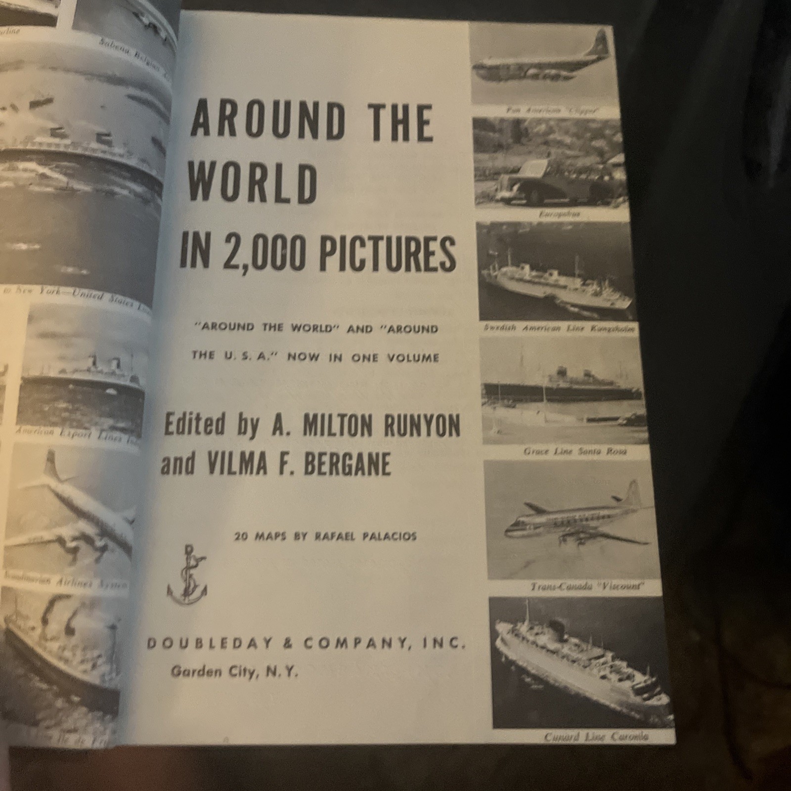 AROUND THE WORLD IN 2000 PICTURES 1956 A Milton Runyon And Wilma F Bergane