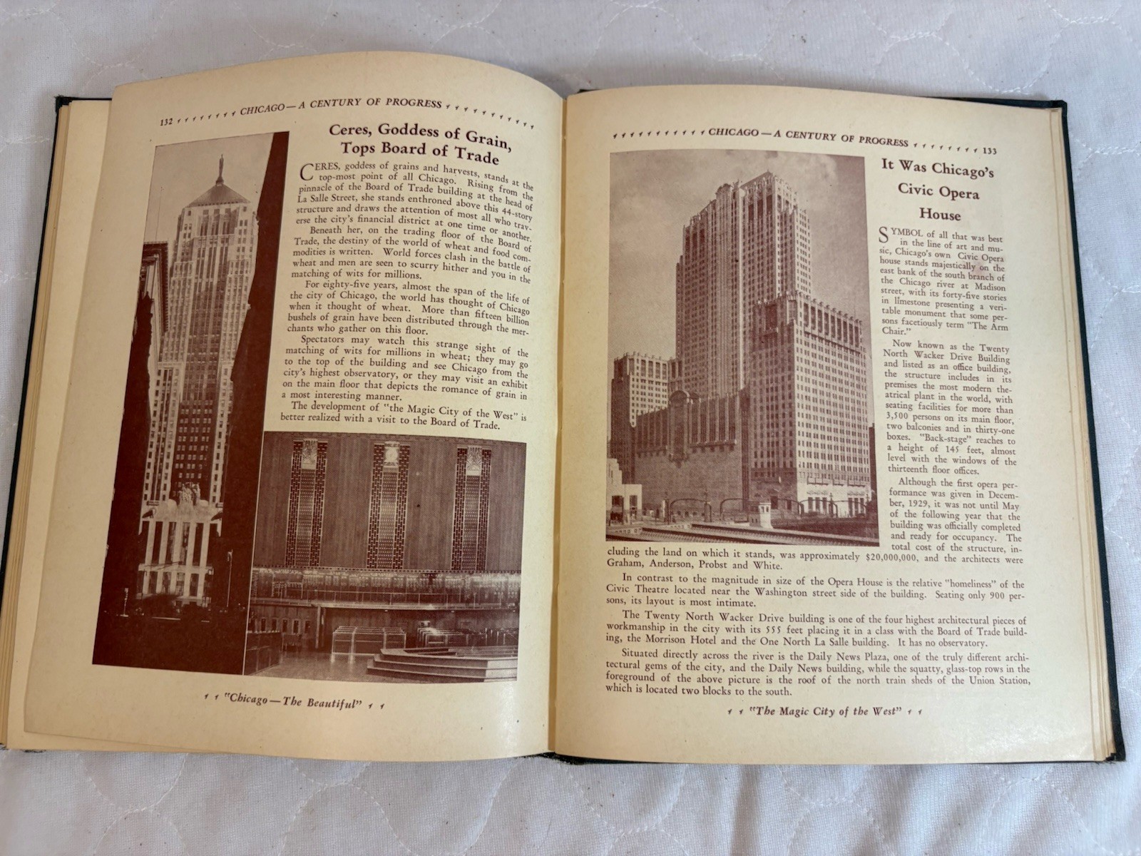 Chicago: A Century of Progress , 1833-1933 Hardcover Chicago Worlds Fair