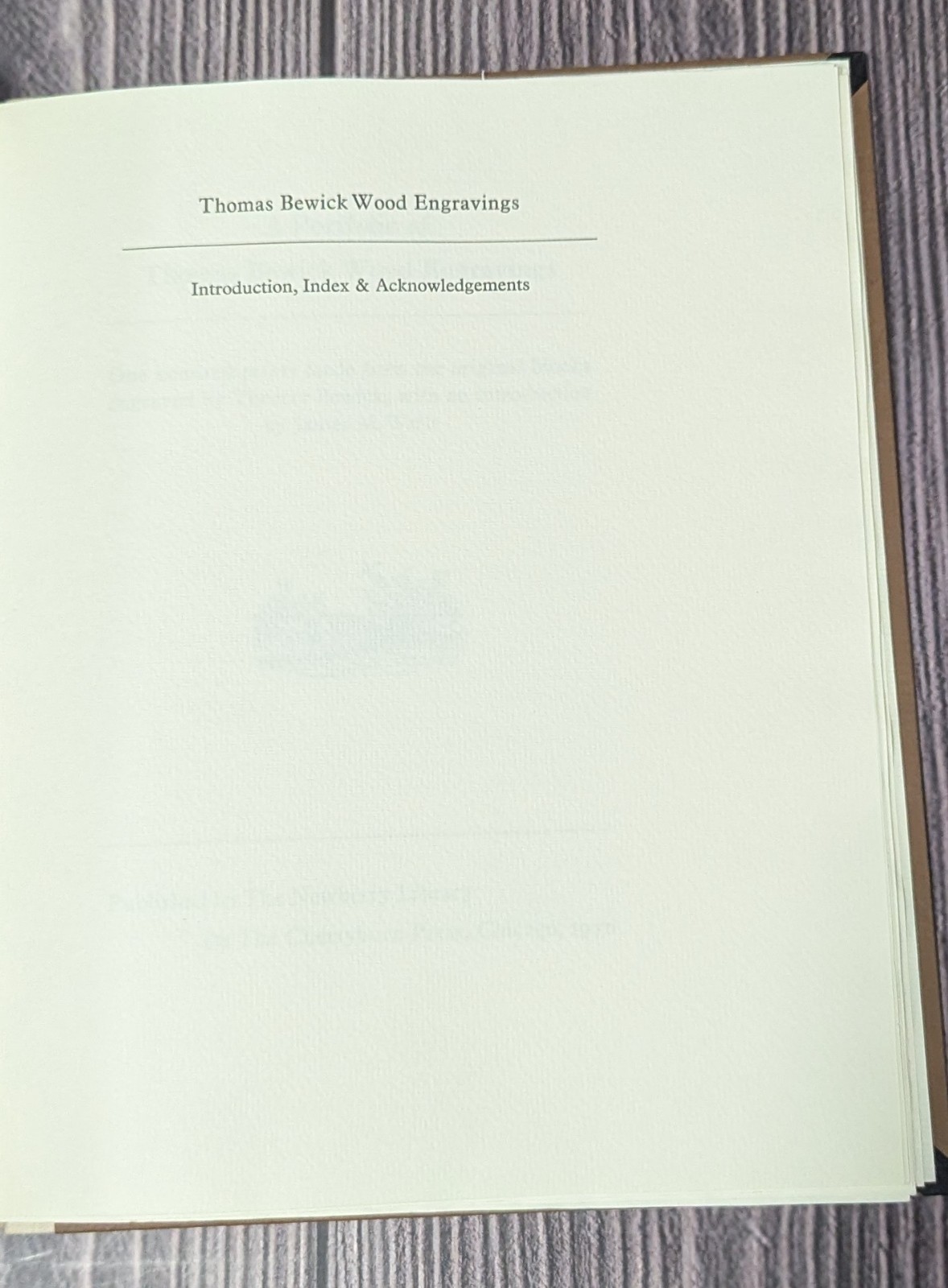 Portfolio of 100 Thomas Bewick Wood Engravings – 1970 Newberry Cherryburn Press
