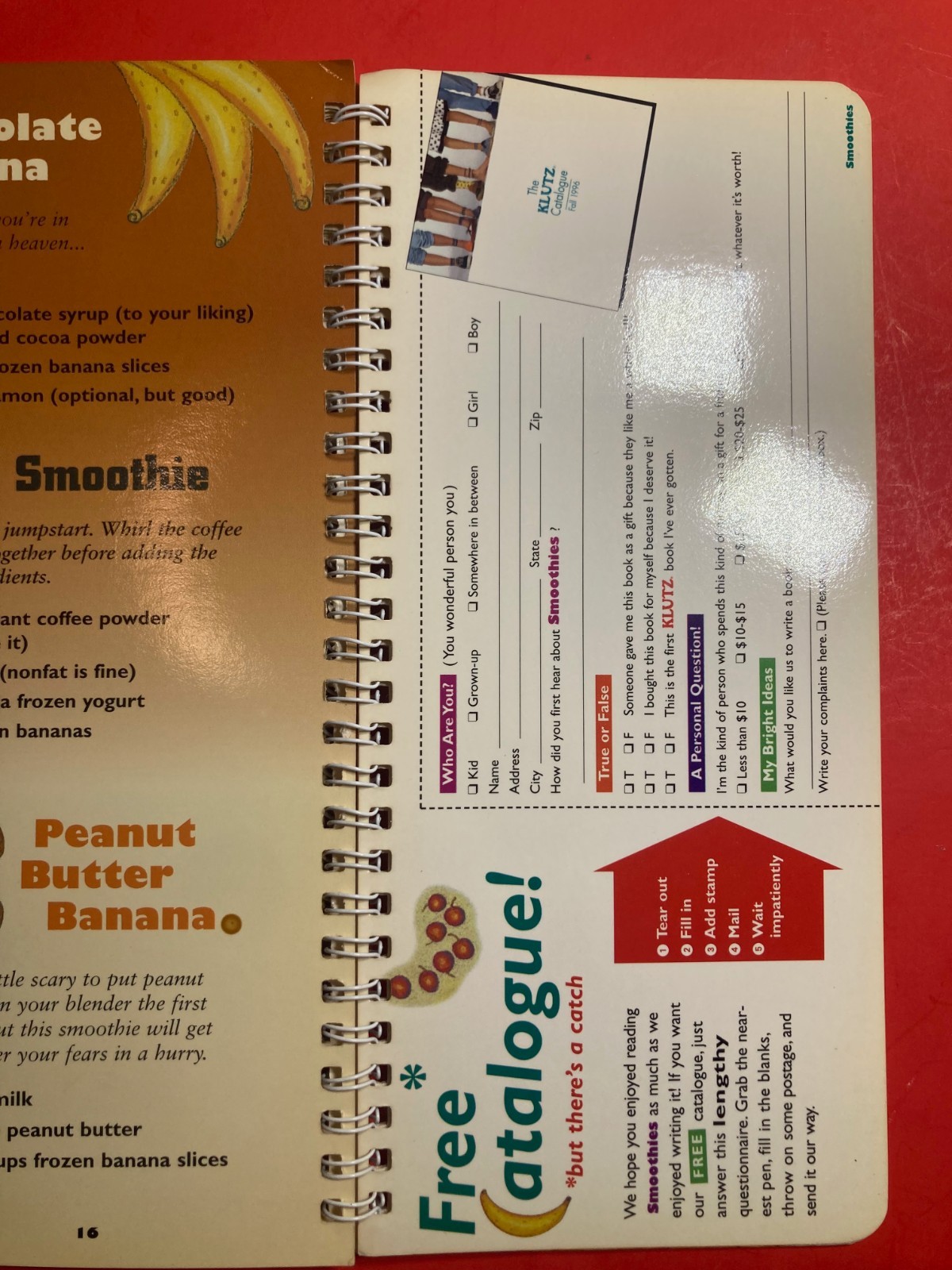 Smoothies (Klutz) – BEVERAGE RECIPES 16 PAGES Johnson, Anne Akers –