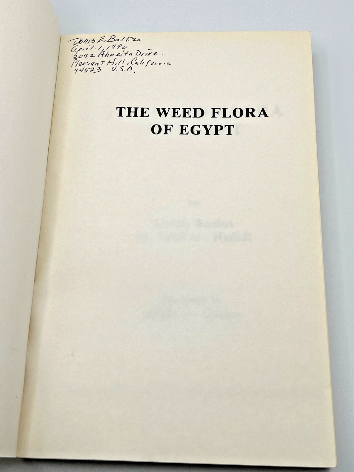 The Weed Flora Of Egypt 1984 By Loutfy Boulos & M. Nabil eL-Hadidi TPB Botany