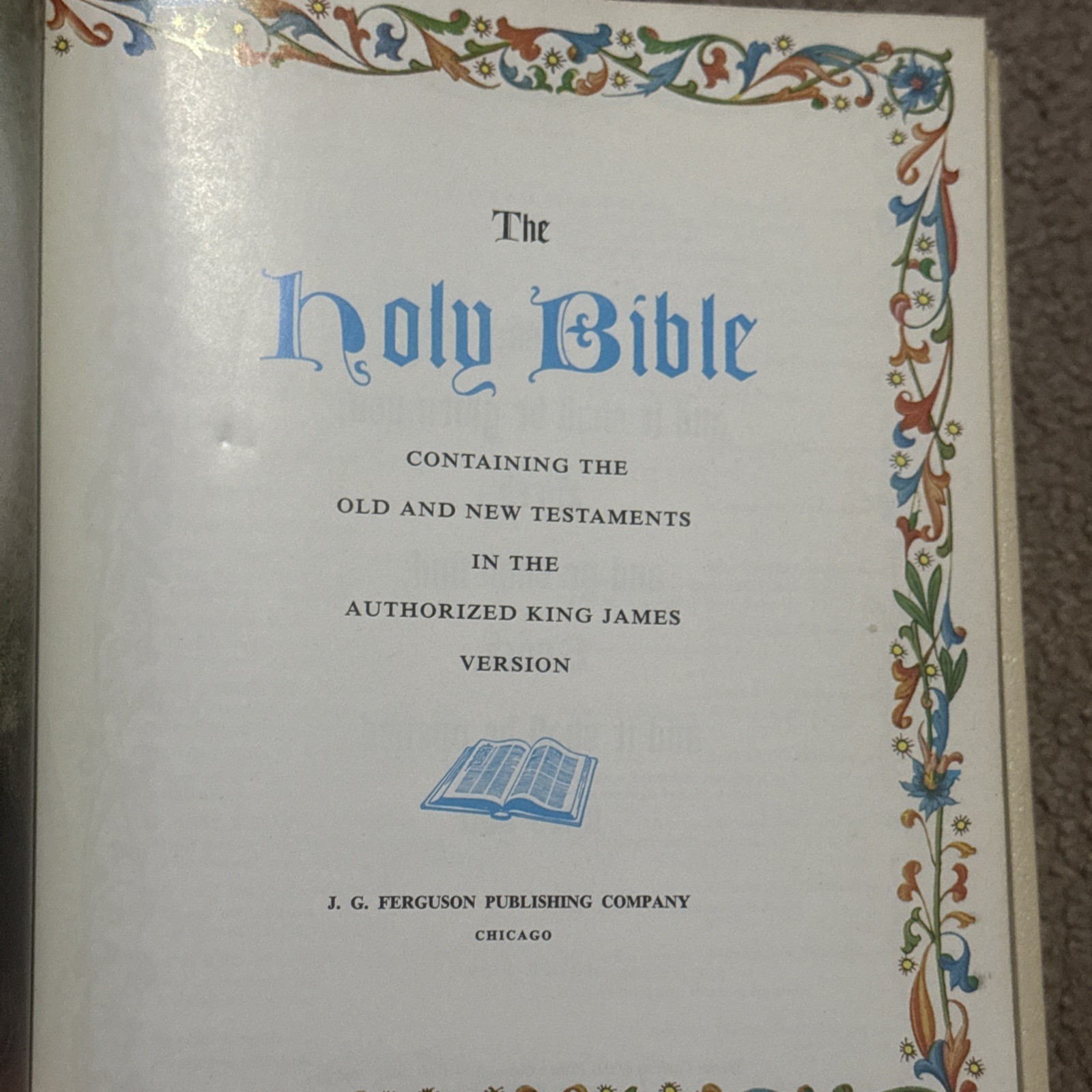 Holy Bible King James Version, J.G. Ferguson Publishing 1960 1963 1965 Vintage