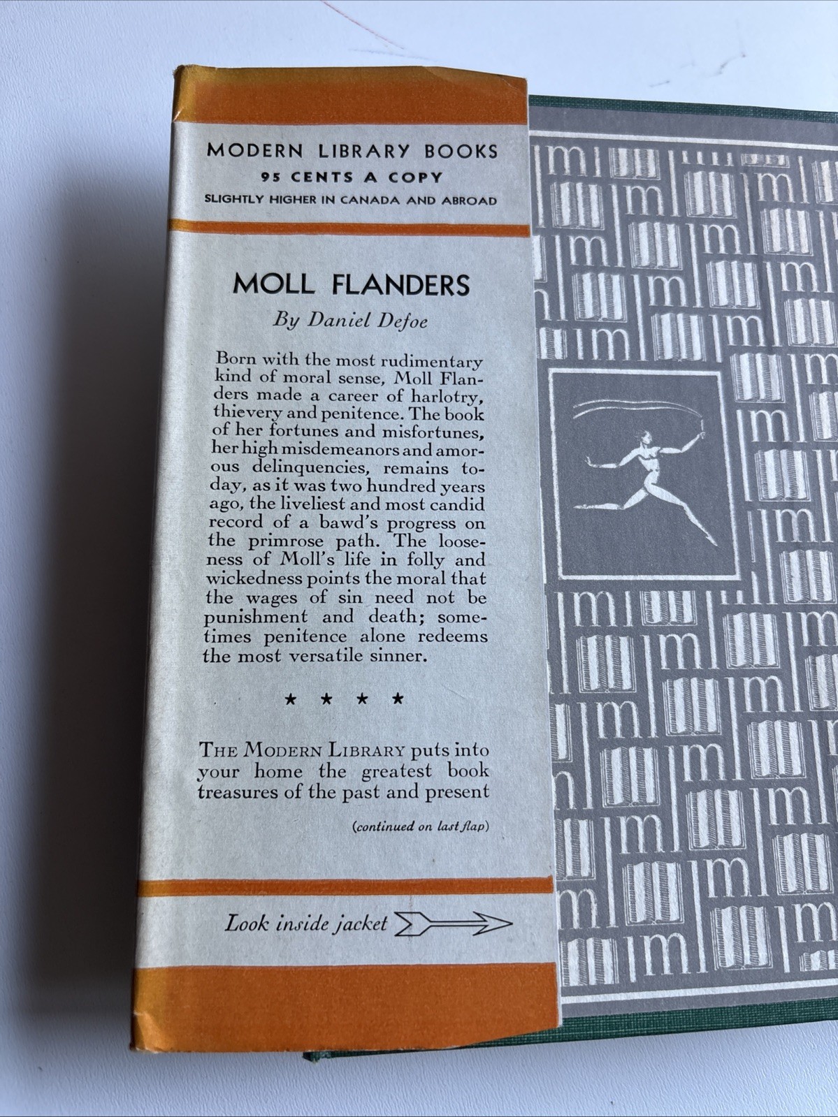 Moll Flanders by Daniel Defoe Vintage 1950 The Modern Library Hardcover Read