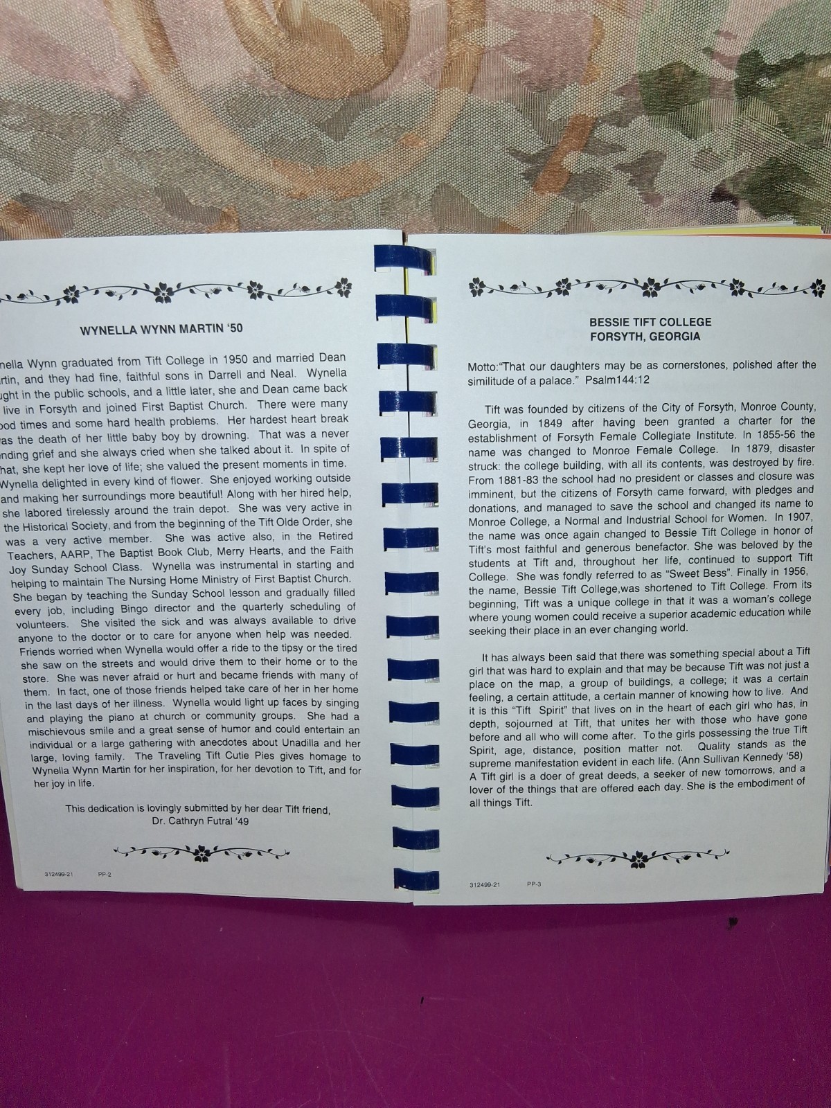 Tift College Recipes Traveling Tift Cutie Pies Spiral Bound Morris Press Cookbo…