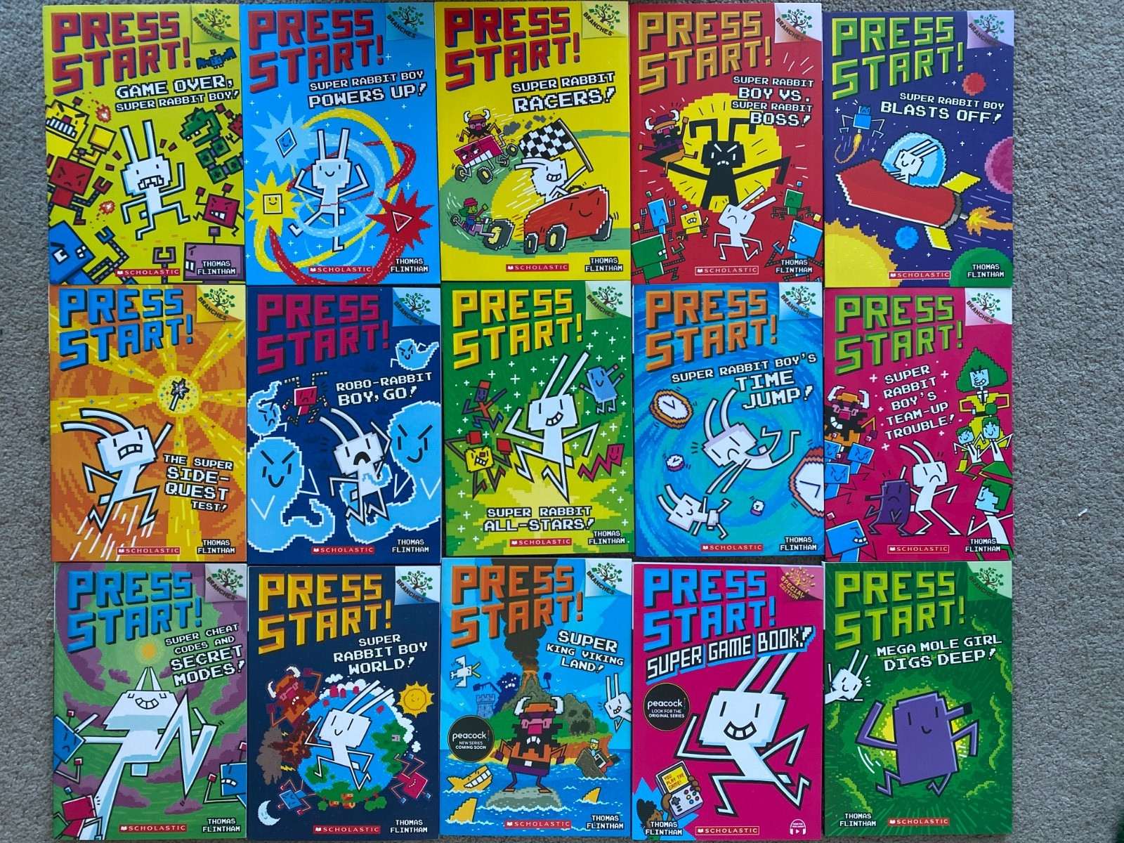 15 x New Scholastic Press Start Super Rabbit Boy Book Sets by Thomas Flintham