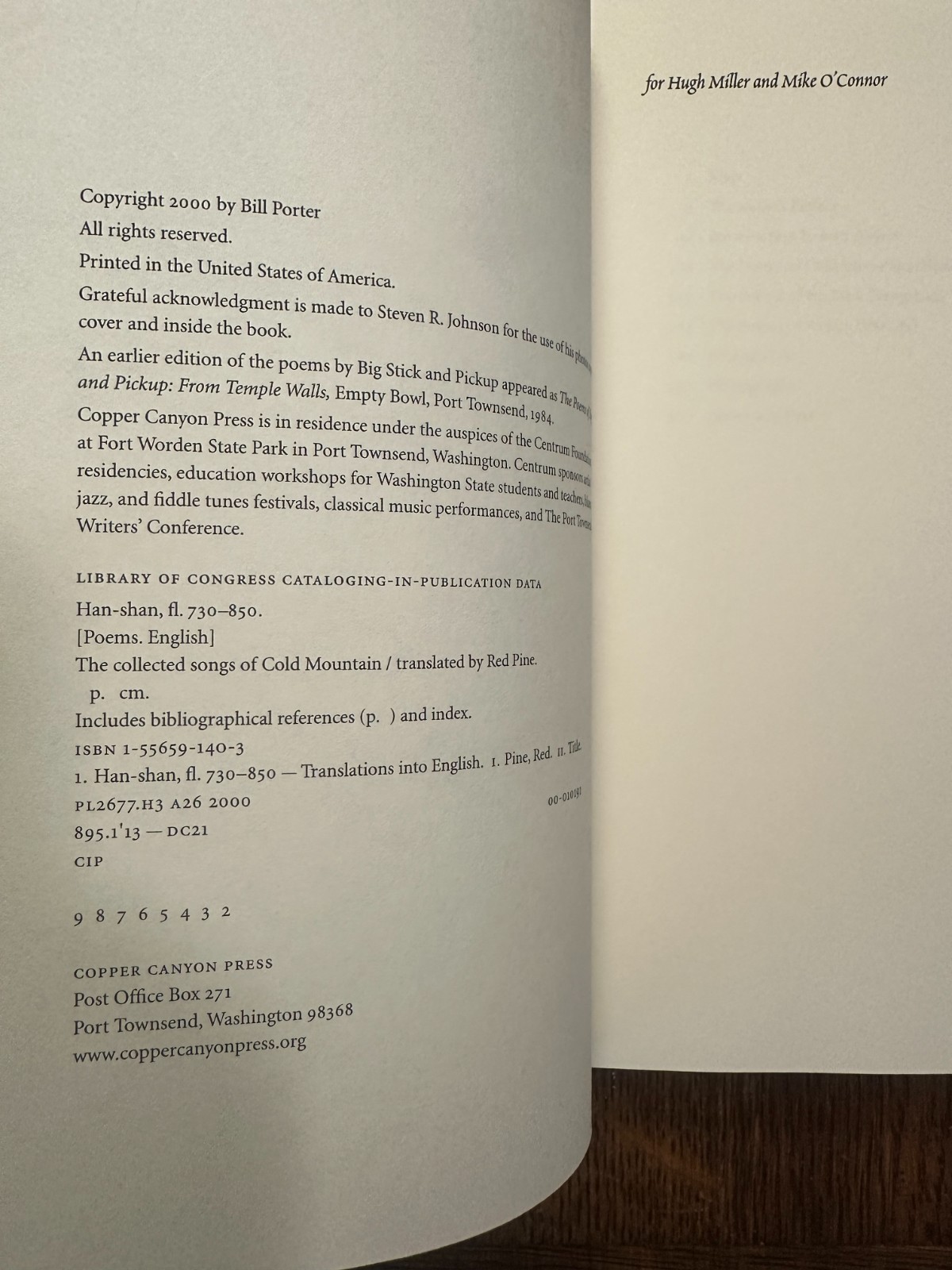 Collected Songs of Cold Mountain by Cold Mountain (Han Shan) POETRY NEAR FINE