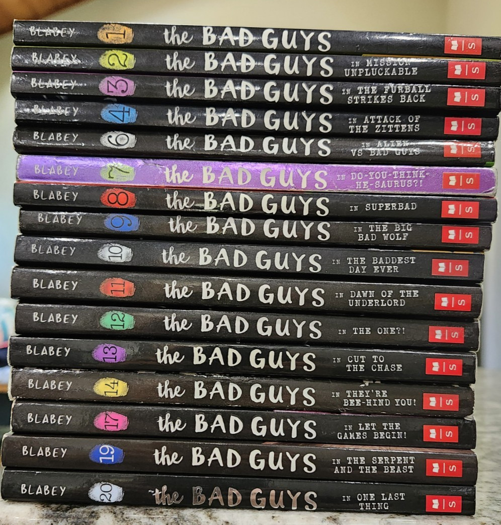 Lot 16 Aaron Blabey The Bad Guys Trade PB Books 1-4 6-14 17 19 20