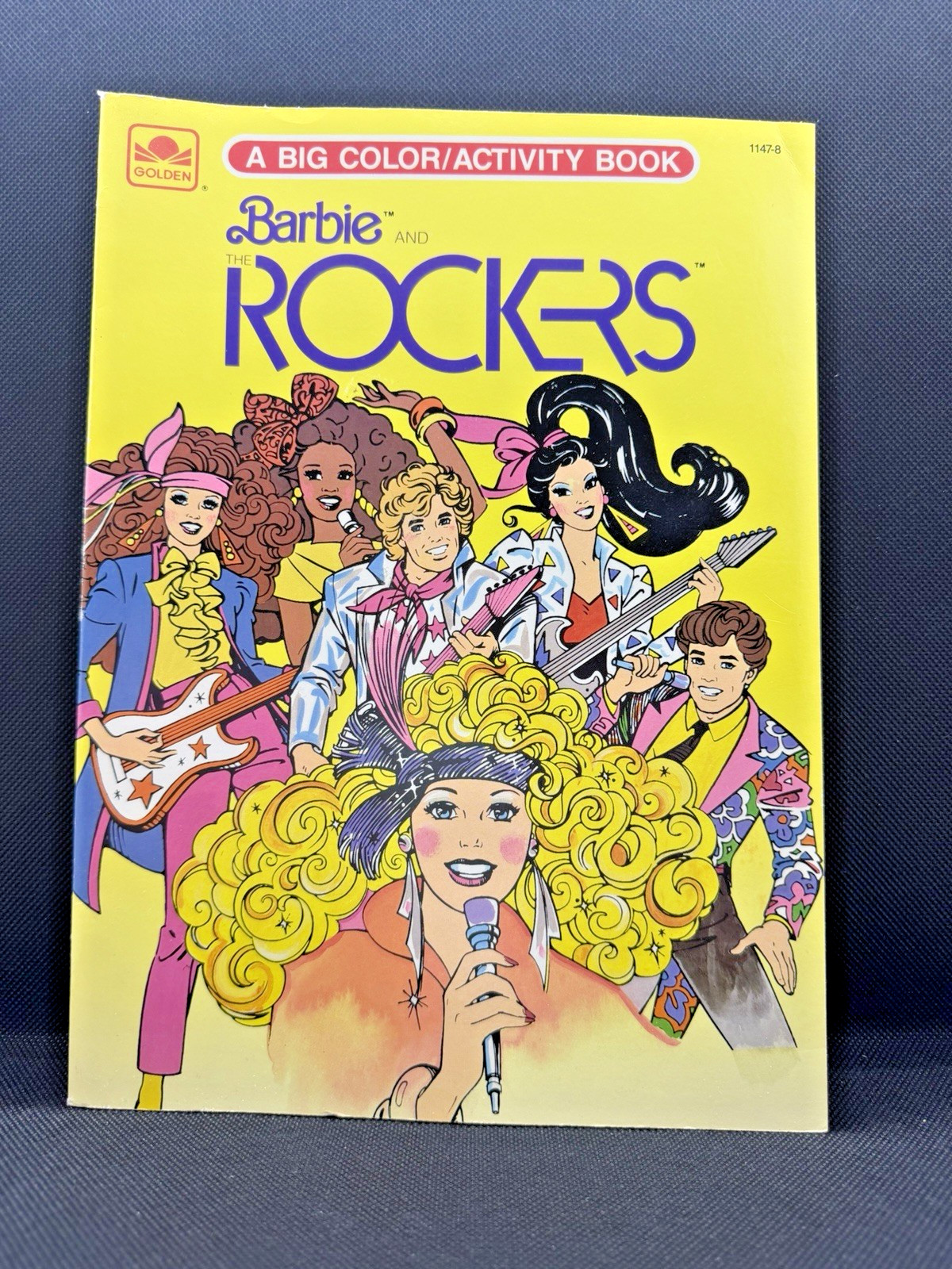 NEW 1987 BARBIE & ROCKERS COLORING BOOK NEW WAVE RETRO DIVA DANA DEREK AND DEE