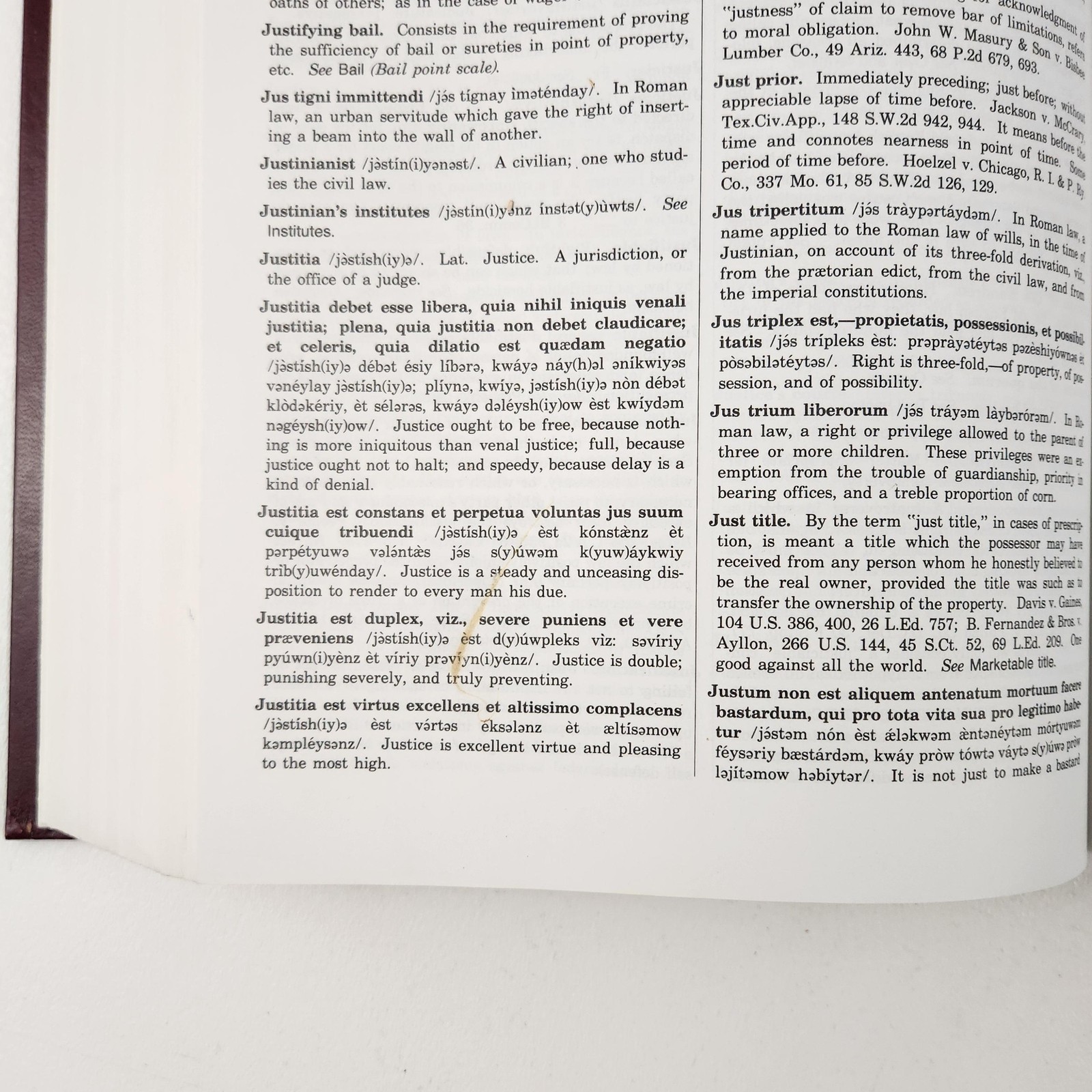 Vintage Black’s Law Dictionary With Pronunciations Henry C Black Ewtn Maroon HC