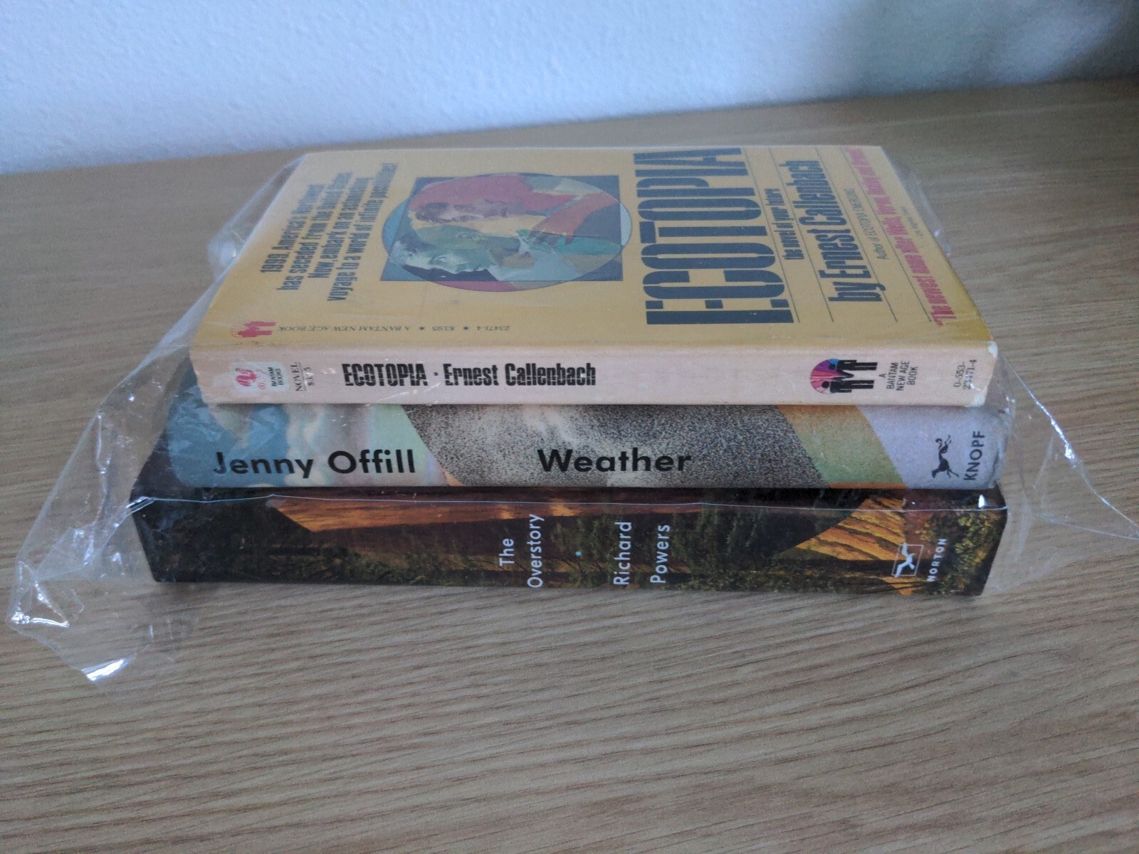 Eco Fiction Lot – Overstory Richard Powers + Weather Jenny Offill + Ecotopia