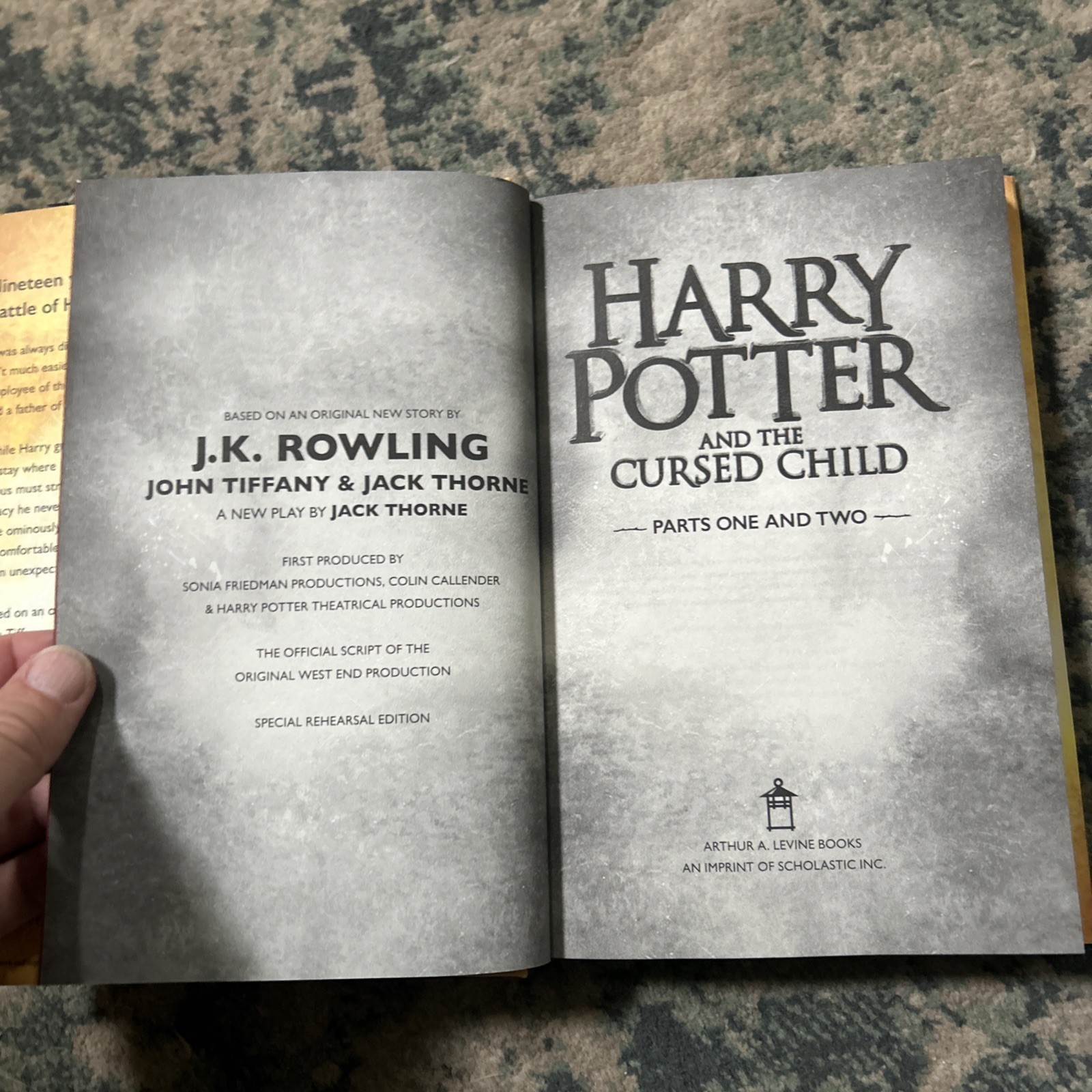 Harry Potter and the Cursed Child Parts One and Two (Special Rehearsal…