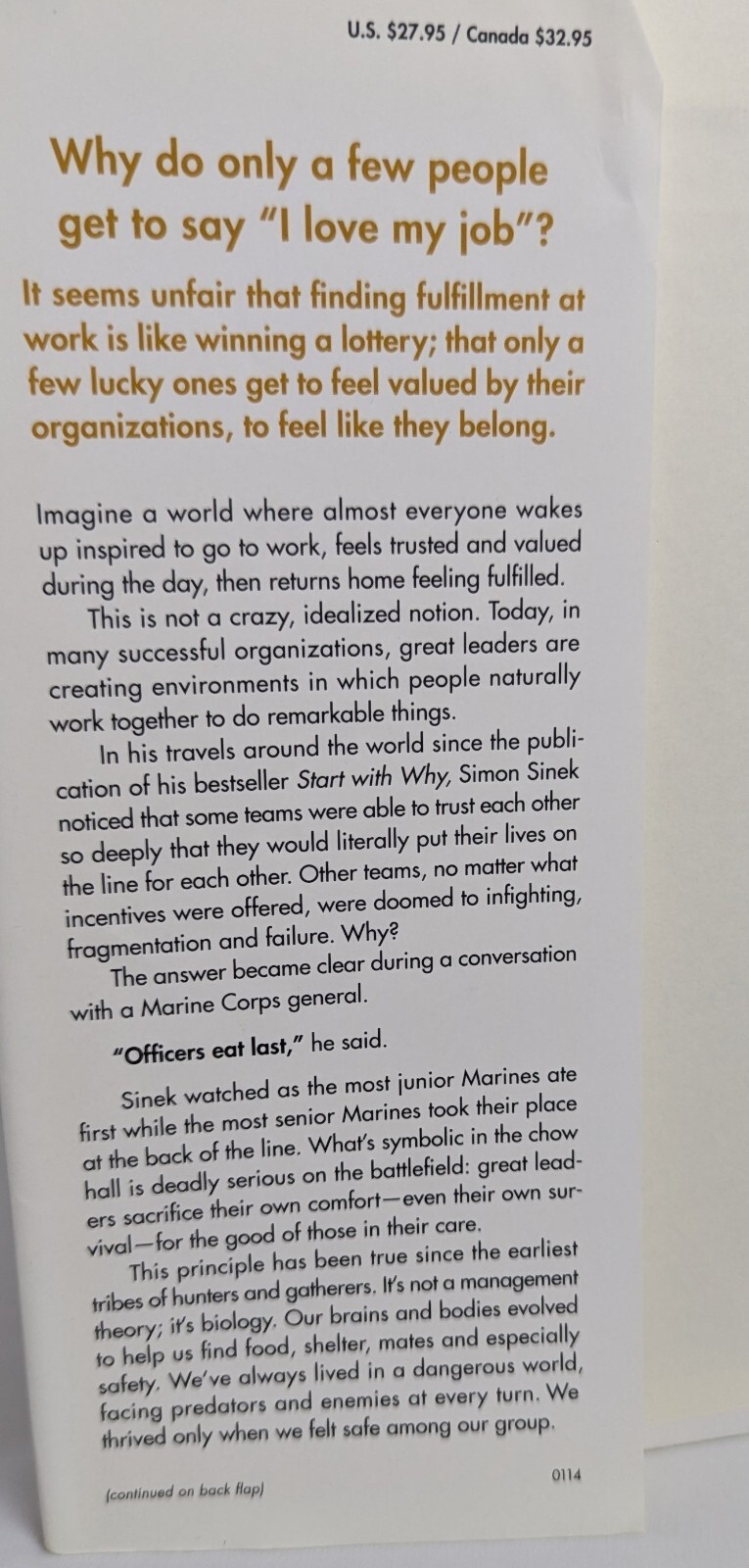 Leaders Eat Last: Hardcover, by Sinek Simon – Management Leadership