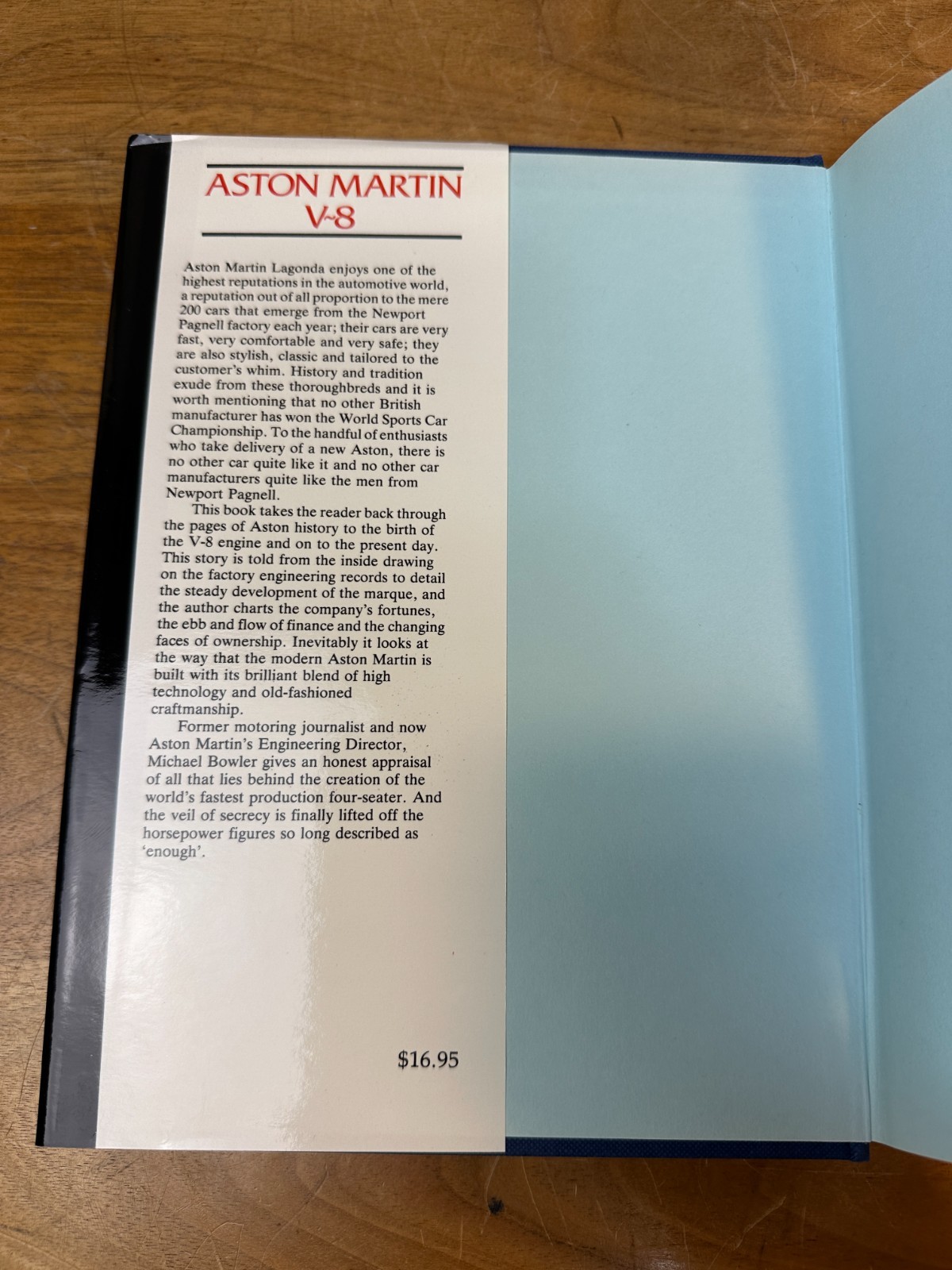 Aston Martin V-8 by Michael Bowler High Performance Series Hardcover DJ 1985