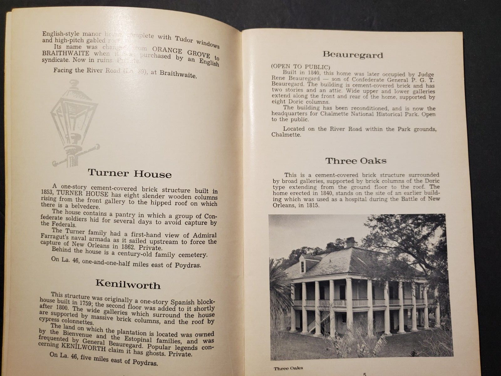 1952 Louisiana Plantation Homes Special Edition Tour Guide Booklet