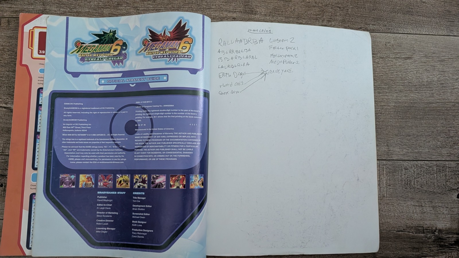 Megaman Battle Network 6 Official Strategy Guide Book Bradygames Nintendo GBA