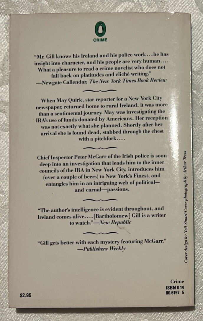 McGarr on the Cliffs of Moher Paperback Bartholomew Gill