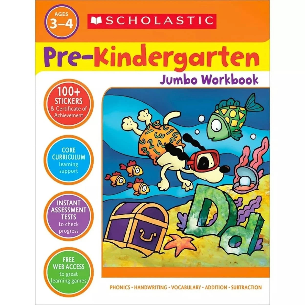 Scholastic Pre-Kindergarten Jumbo Workbook Ages 3-4