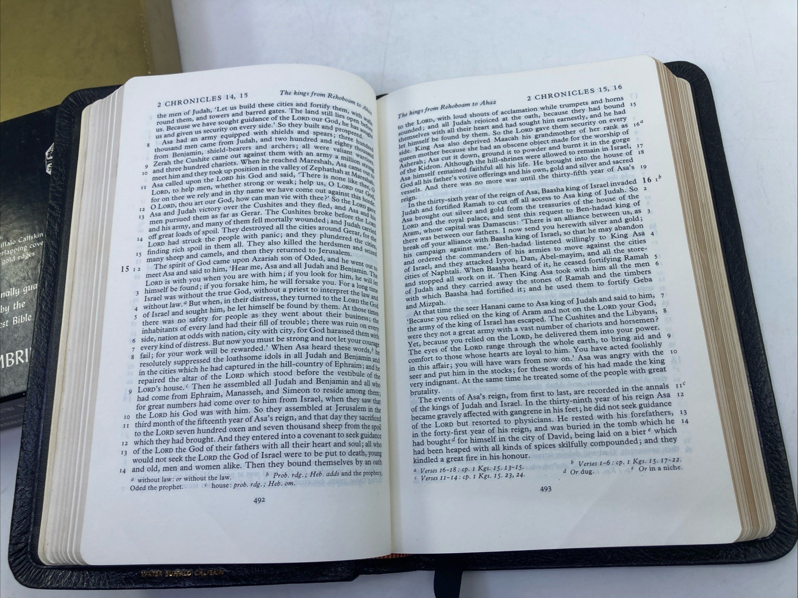 Oxford Cambridge New English Bible NEB 9 Genuine Calfskin Leather 1971 in Box
