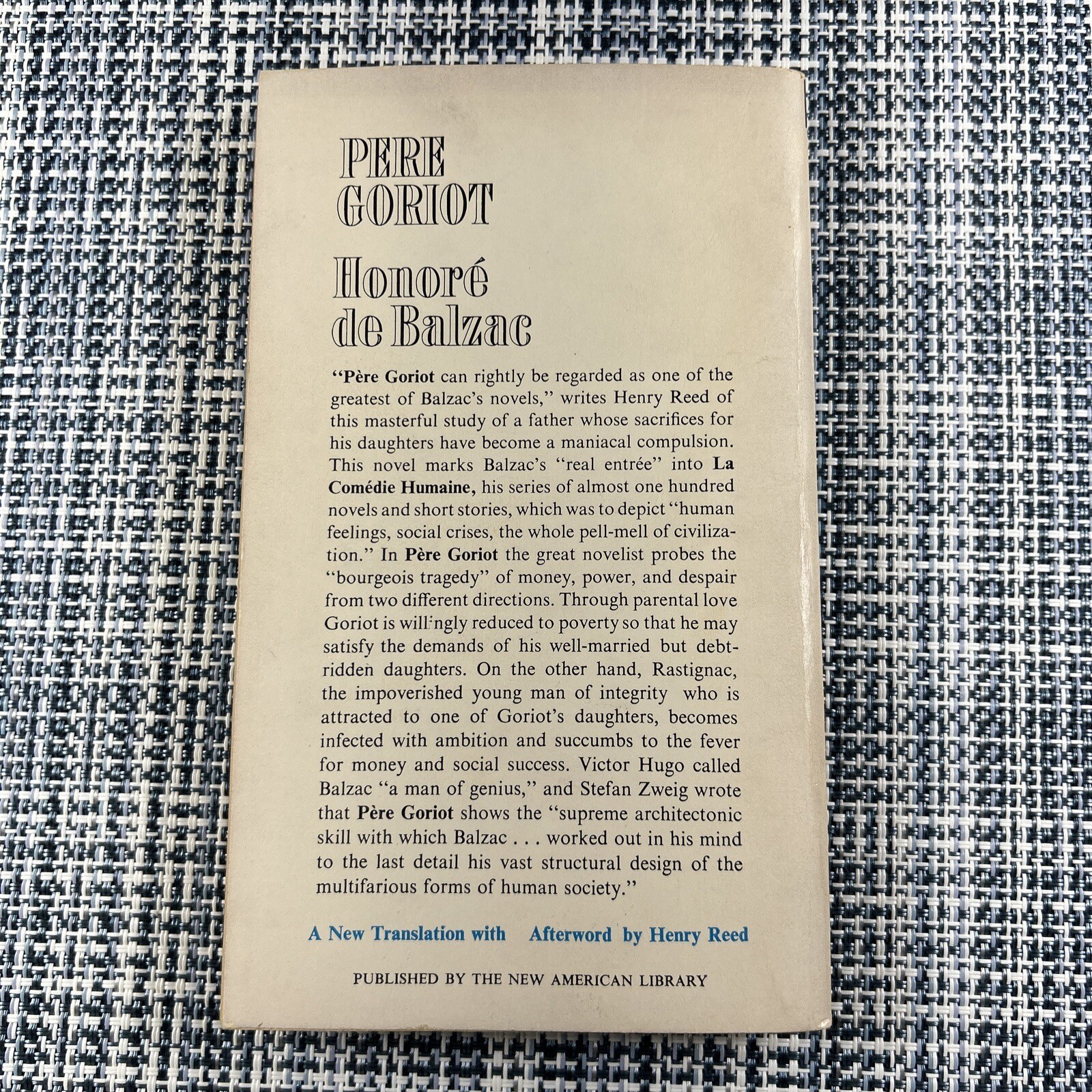 Pere Goriot ~ Honore de Balzac 1962 Vintage Signet Paperback