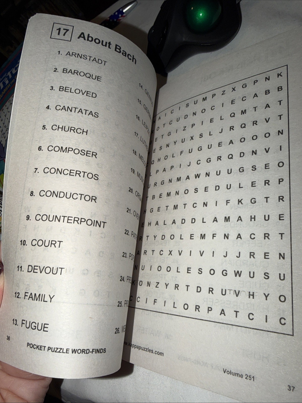 KAPPA Word-Find Pocket Puzzle Volume 251 Pages 129 W/ 58 Puzzles Large Print NEW