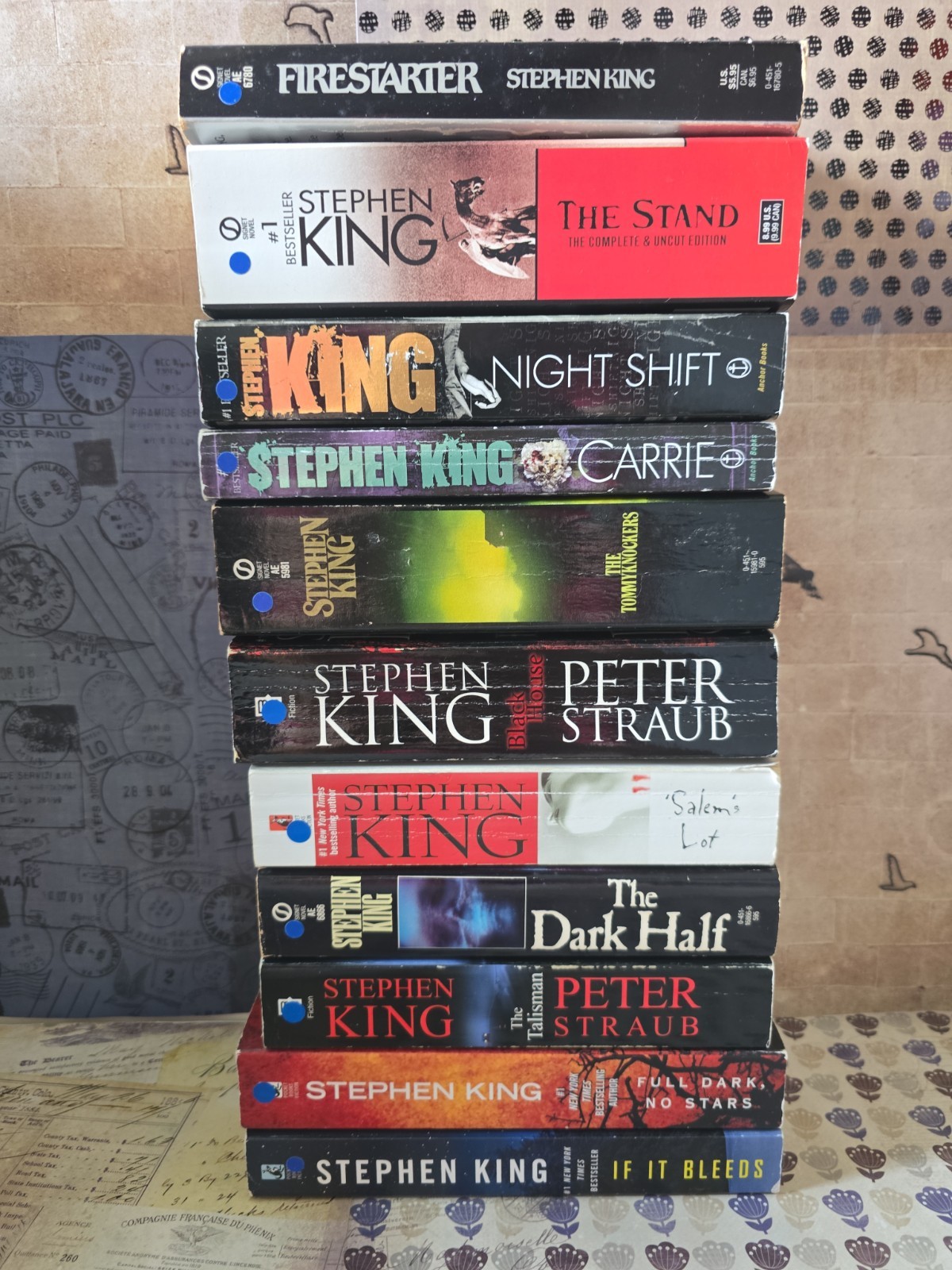 Lot Of 11 Stephen King Paperback Books Firestarter Stand Carrie Salem’s Lot