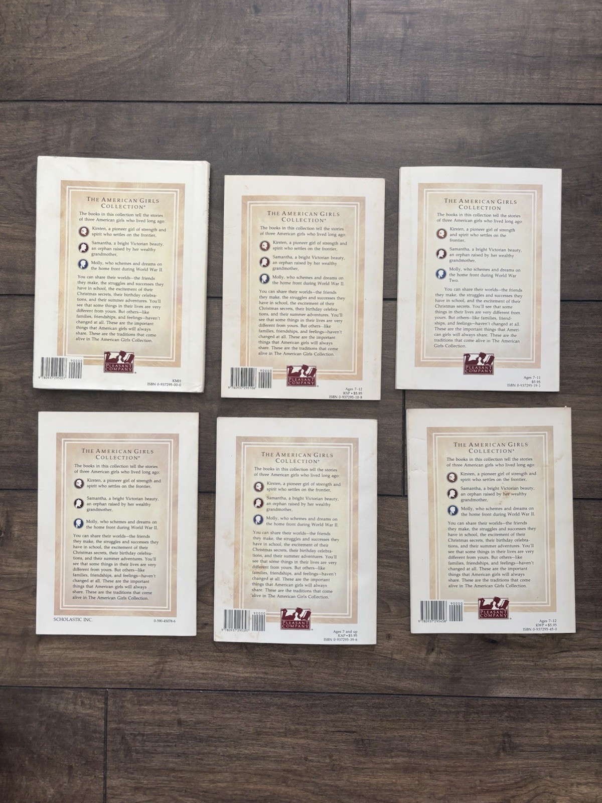 American Girl KIRSTEN Books 1854 Complete Set 1-6 Pleasant Co First Editions ‘86