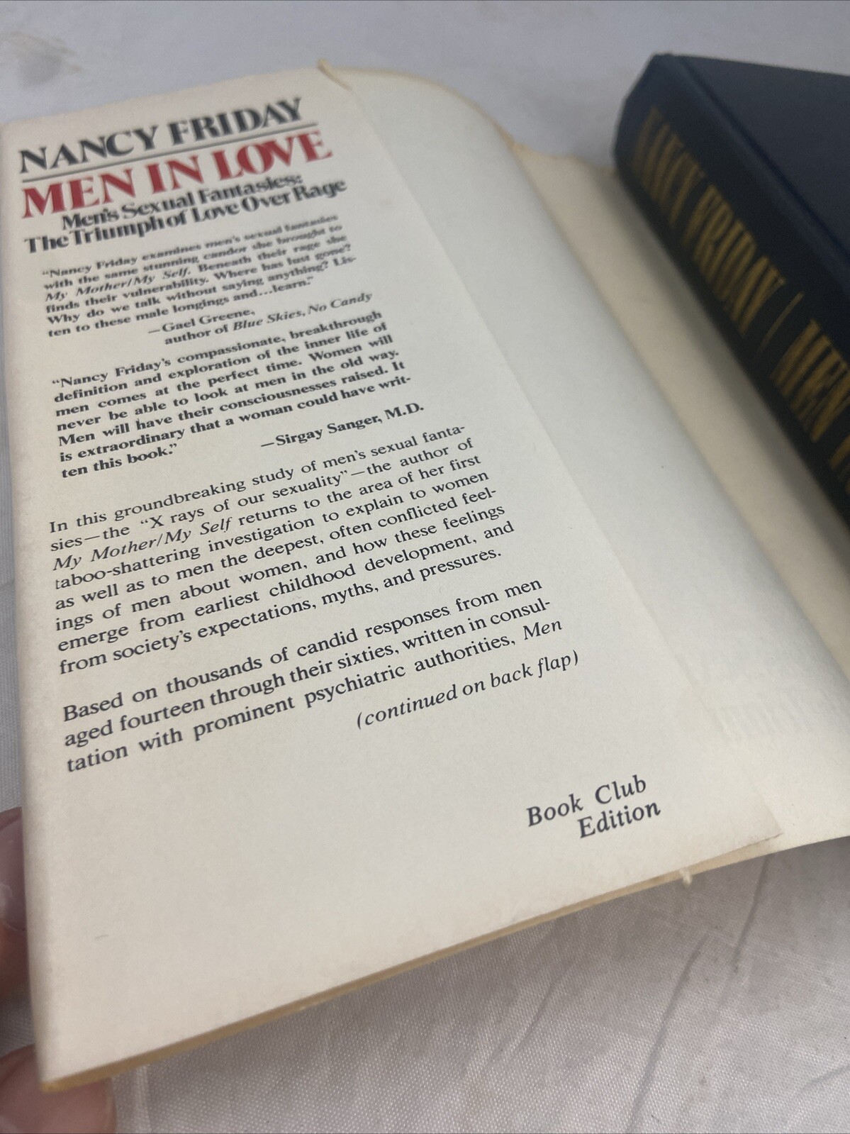 Men In Love: Men’s Sexual Fantasies… Vintage Paperback 1980 by Nancy Friday