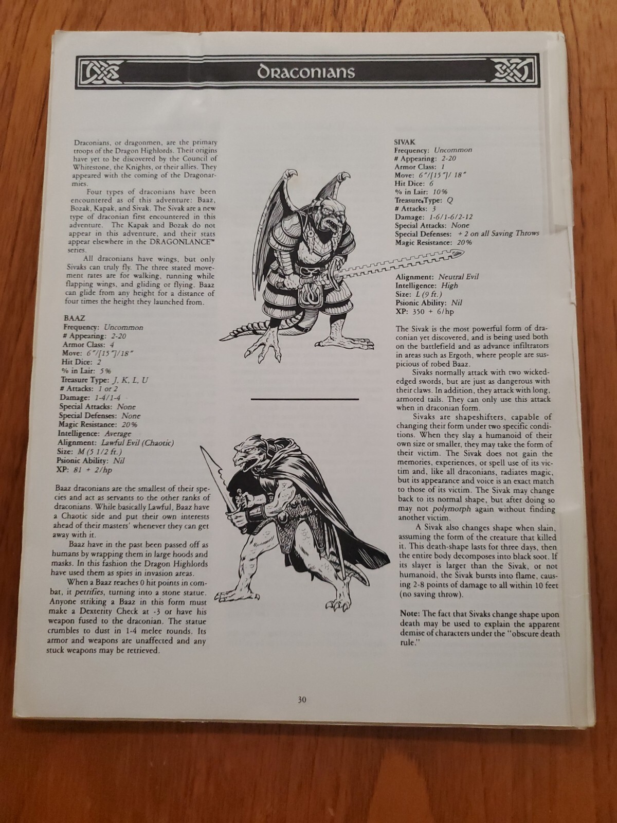 TSR AD&D Dragonlance DL7 Dragons of Light W/Map 9136 Missing character flap