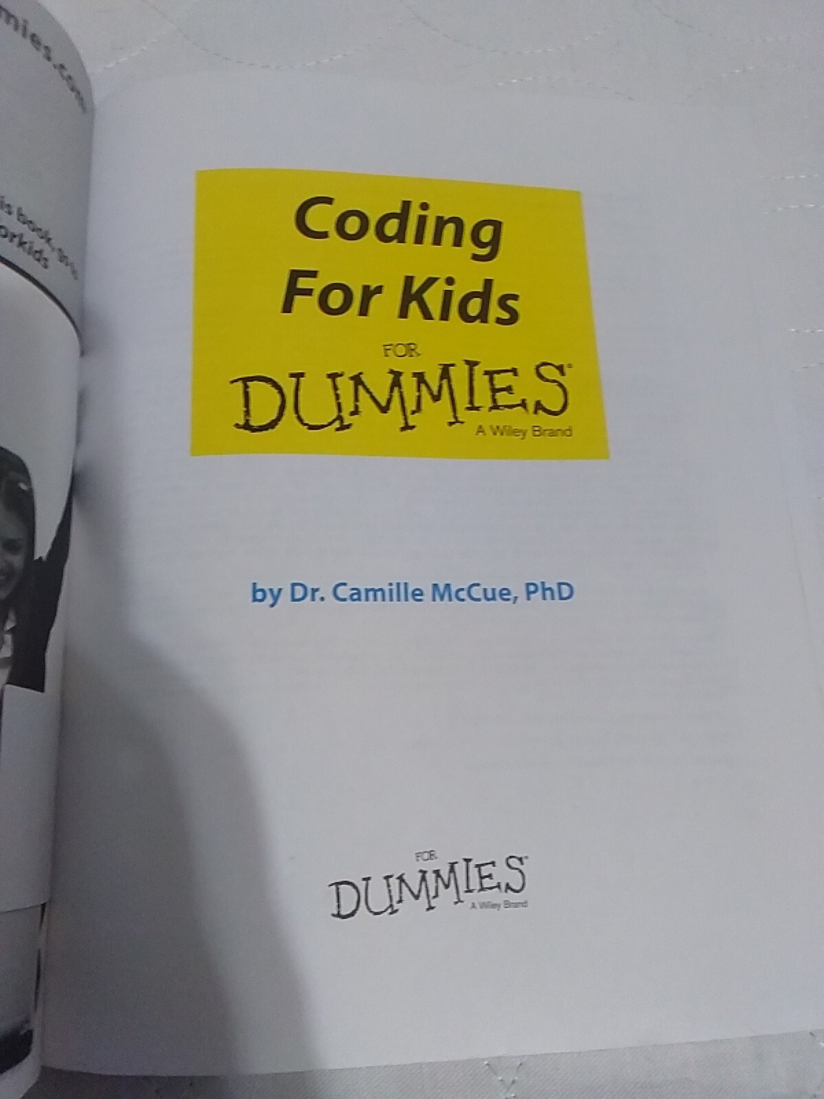 For Kids for Dummies Ser.: Coding for Kids for Dummies by Camille McCue…