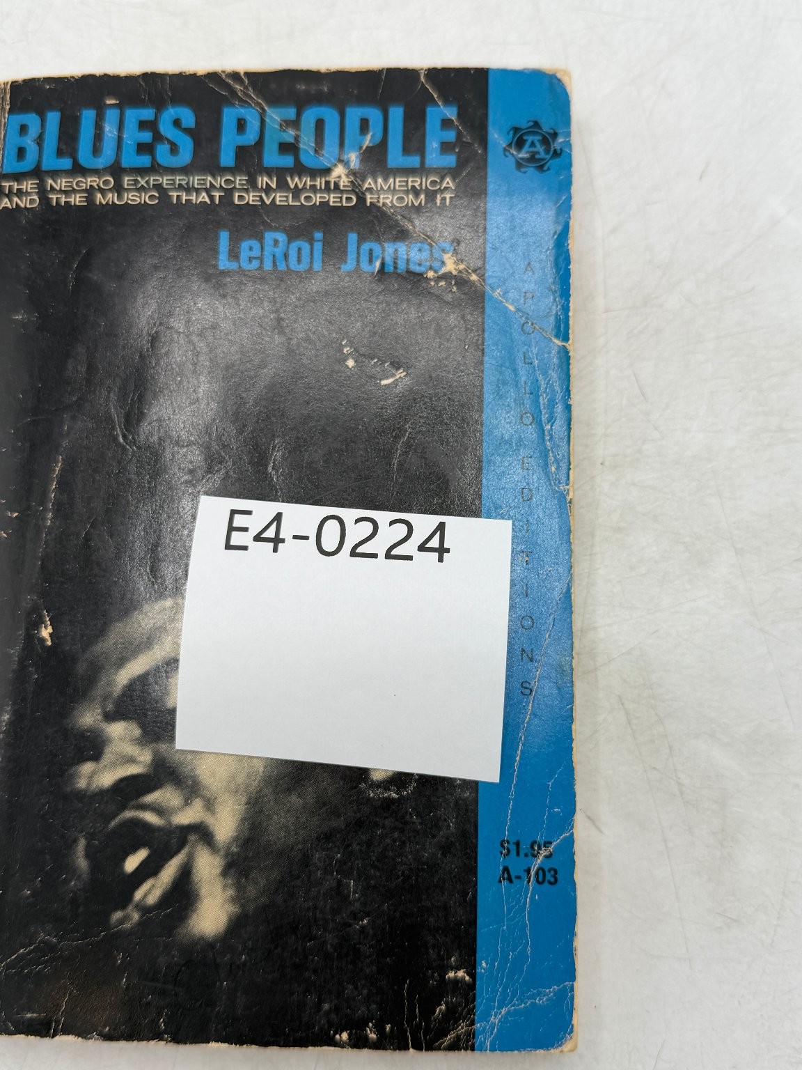 Blues People LeRoi Jones 1970 9th Printing African American Music History Apollo