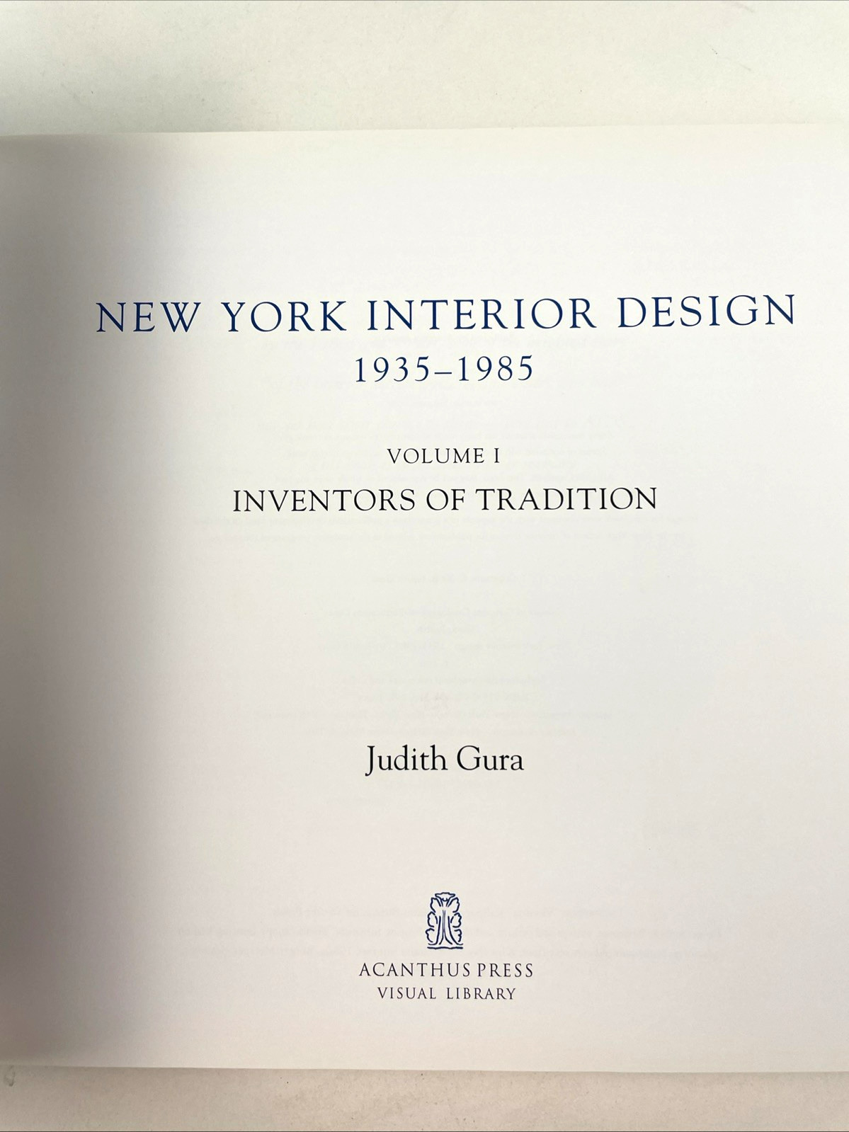 New York Interior Design 1935-1985 Illustrated-Judith Gura-History/Art