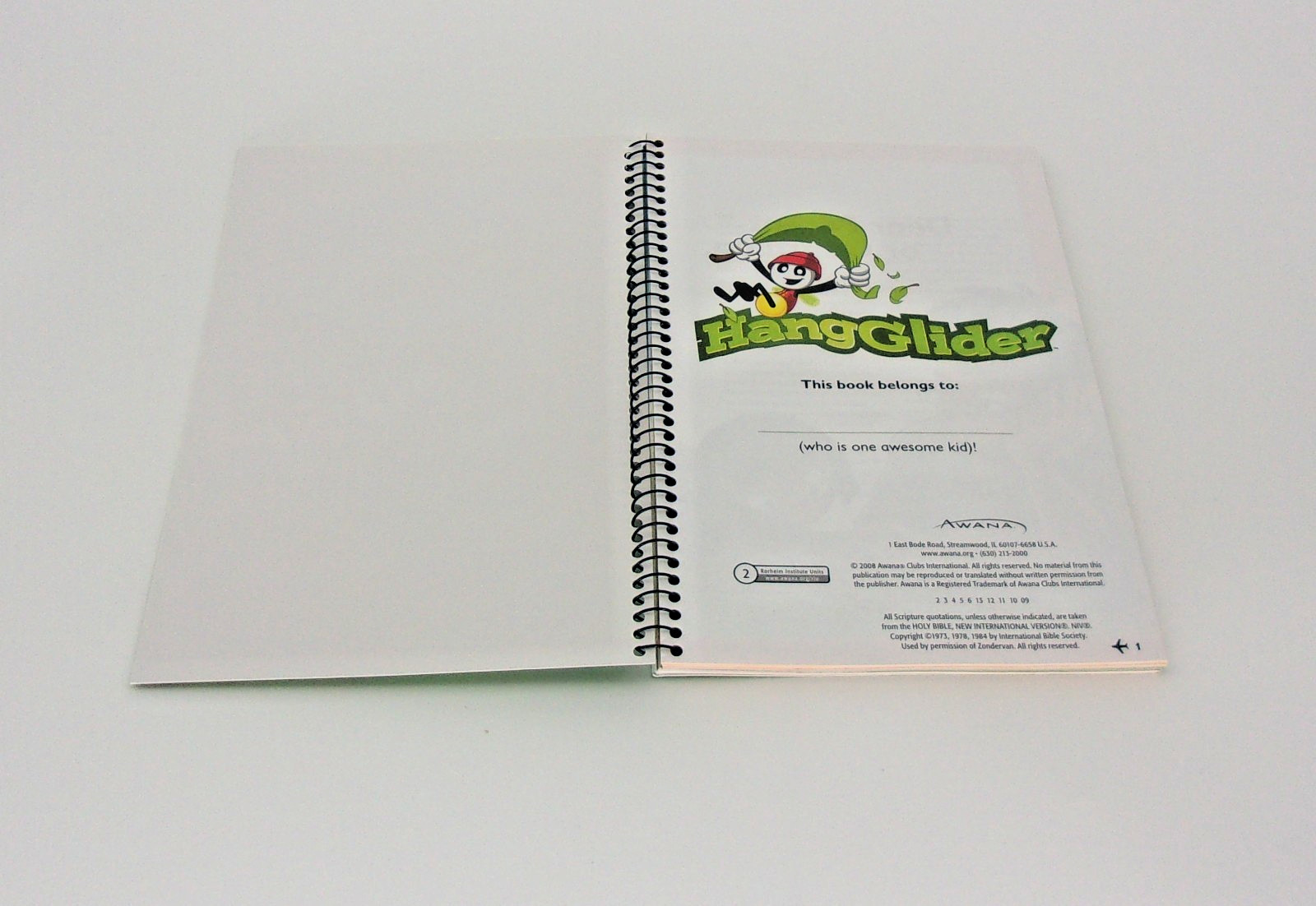 Awana clubs-Sparks HangGlider Book 1 with CD inside-NIV-74211, 74229