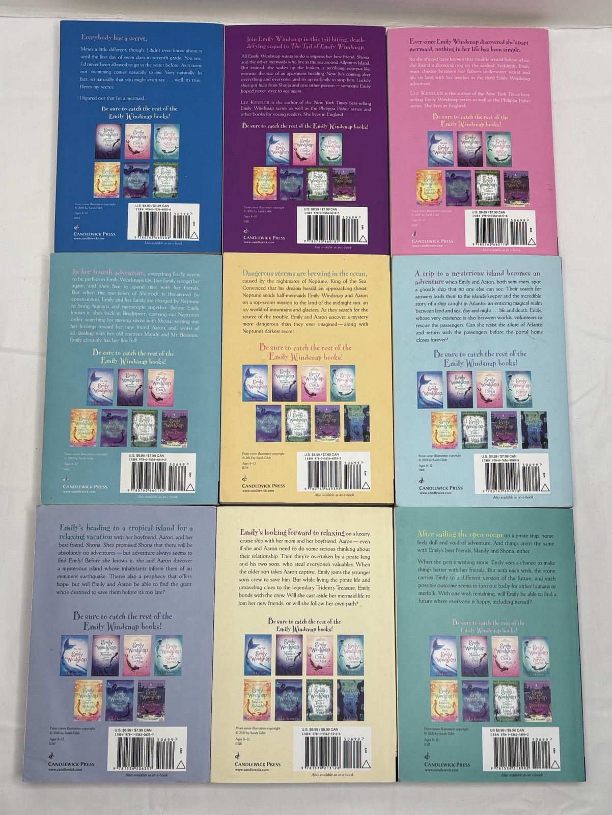 Complete Series Set EMILY WINDSNAP 1-9 Liz Kessler Lot
