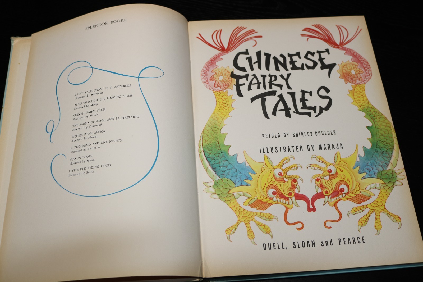 Chinese Fairy Tales as Retold by Shirley Goulden 1958 Splendor Books LARGE RARE