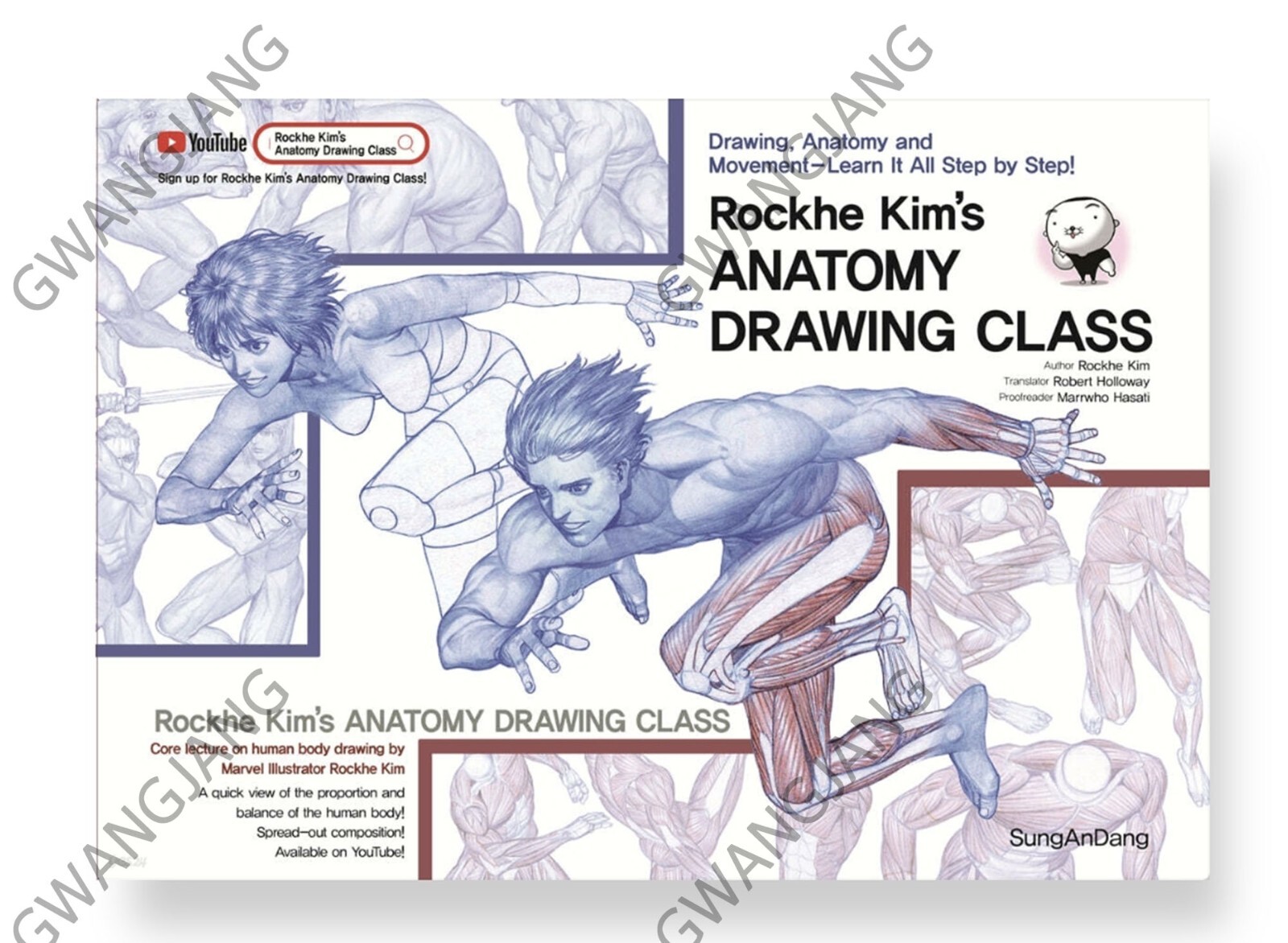 Rockhe Kim’s ANATOMY DRAWING CLASS Book Beginners English Edition Art