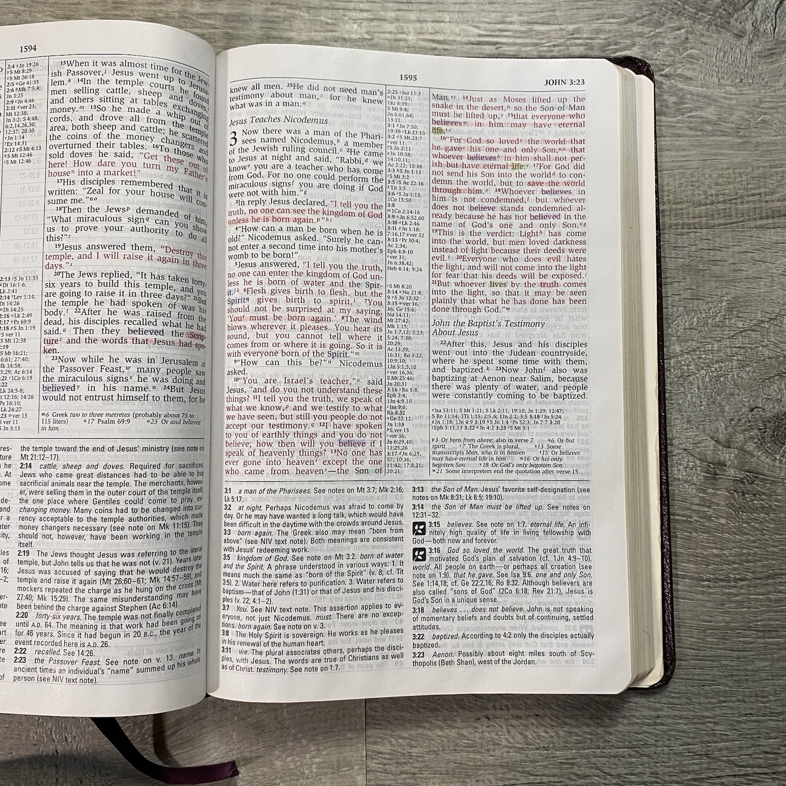 The NIV Study Bible 10th Anniversary Edition 1995 Bonded Leather Zondervan READ