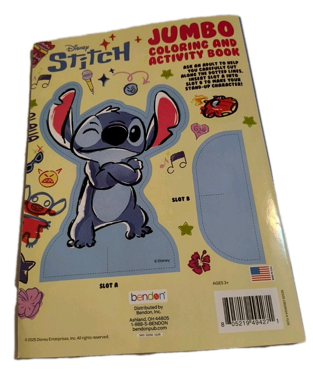 Disney STITCH & ANGEL Jumbo Coloring & Activity Book Tear/Share Pages 🆕🆓 ship!