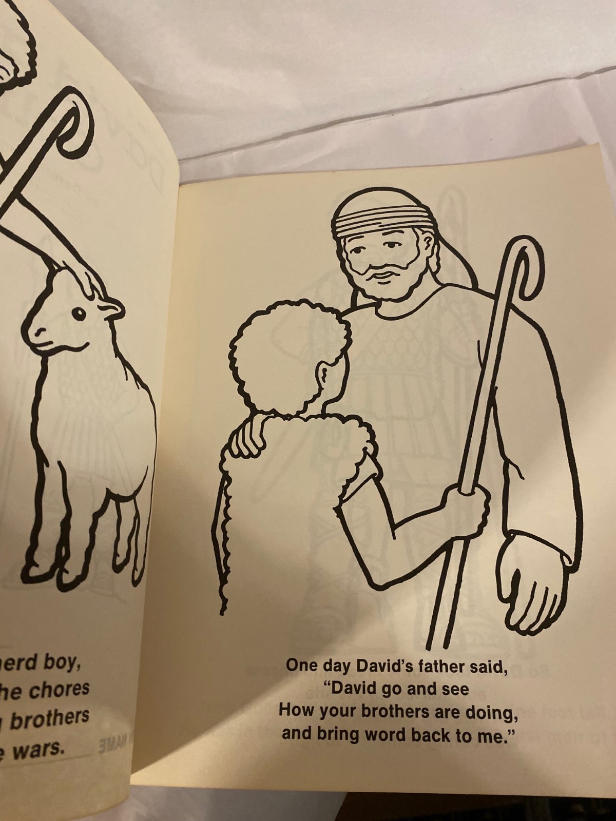 My Very First Coloring Book Story of David and Goliath Pb 1985 Warner Press