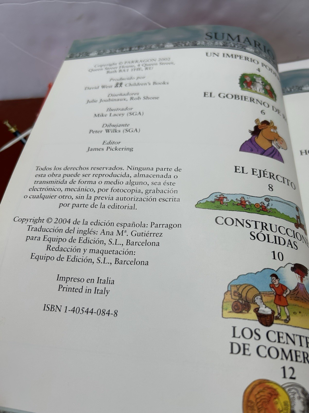 Lot of 2 Spanish Espanol Books Los Romanos Historia Color Hardbacks Children
