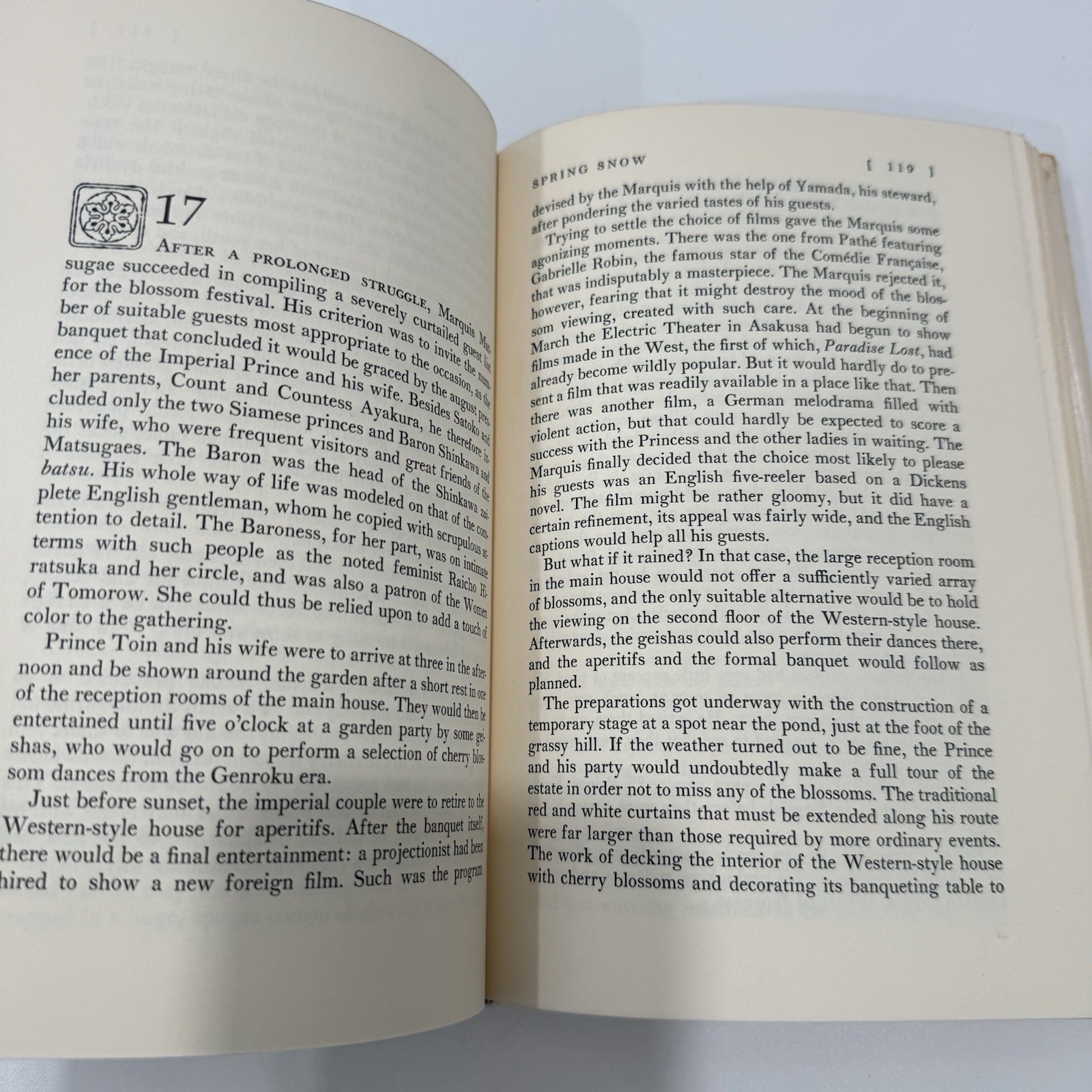 Spring Snow by Yukio Mishima HCDJ 1st Edition 2nd Print Borzoi Books