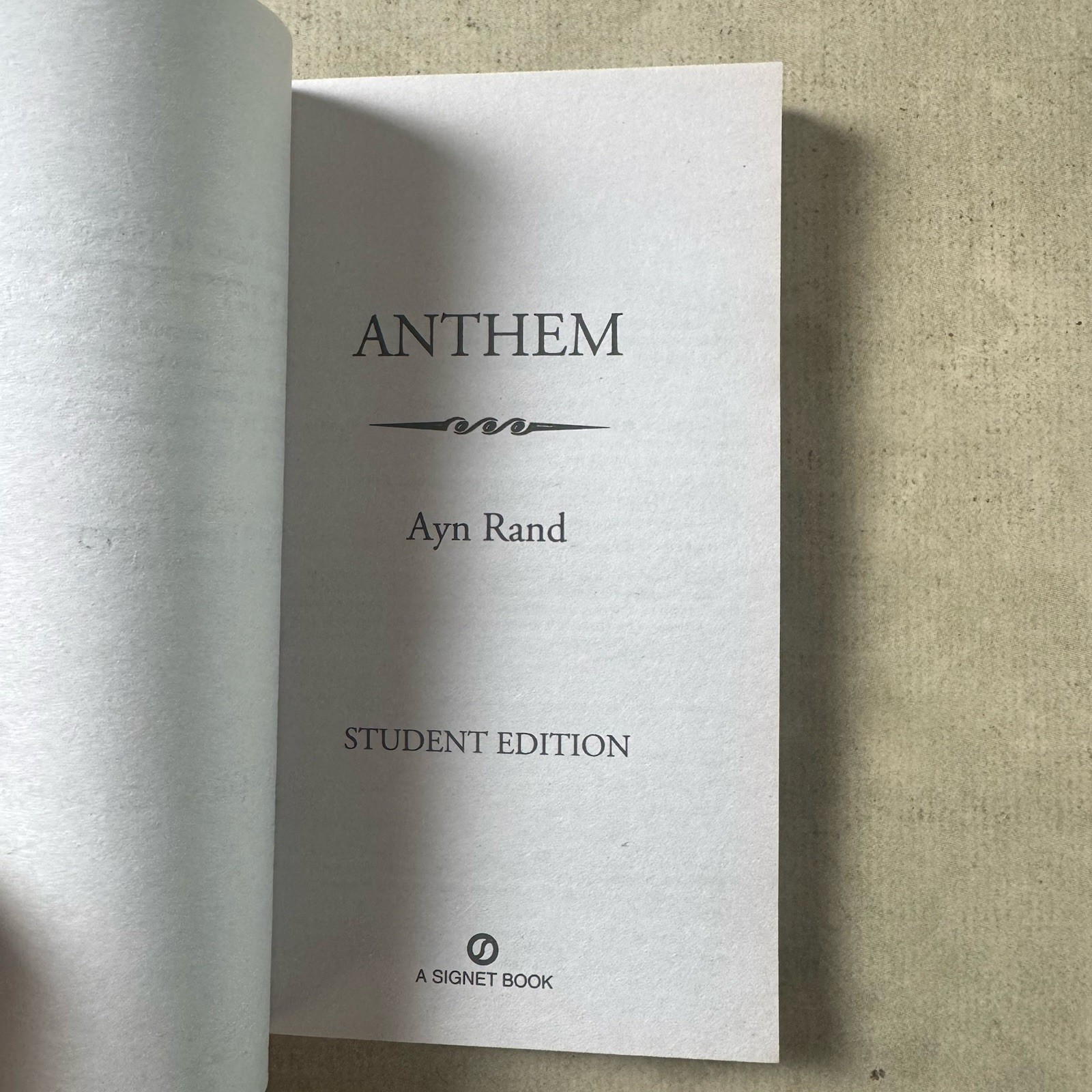 Ayn Rand Anthem Student Edition Paperback 2007 Penguin