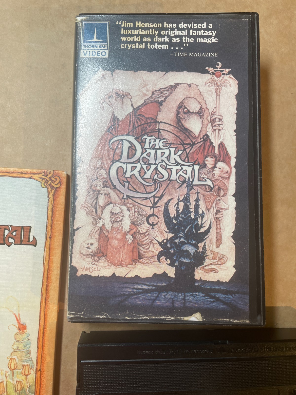 Vintage 1982 The Tale of The Dark Crystal Book & VHS Tape TESTED