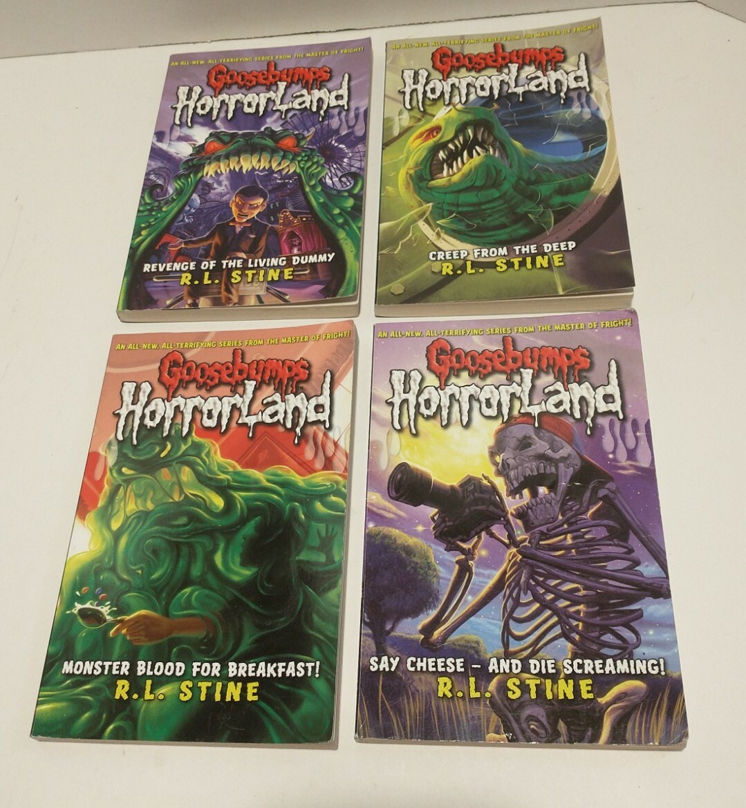Lot of 4 Goosebumps Horrorland Books RL Stine paperbacks 1 2 3 8